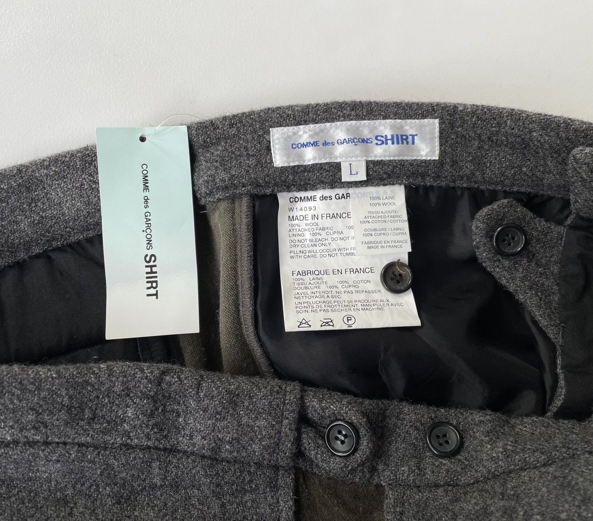 Comme des Garcons A/W 06 Velvet + Wool Panelled Trousers Size US 36 / EU 52 - 4 Thumbnail