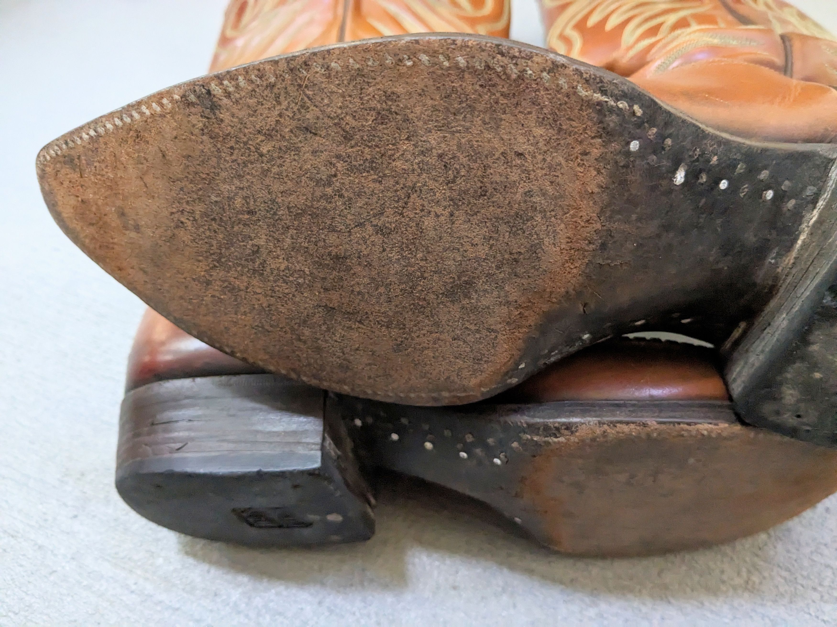 Genuine Leather Vintage Cowboy Boots Brown Size 9 Western Botas Size US 9 / EU 42 - 19 Thumbnail