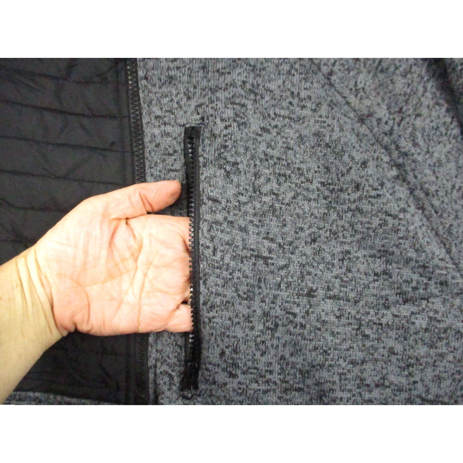 Vintage NRA 1/4 Zip Pullover XL Men Shooting Jacket Heather Gray Black Tactical Pullover Shirt Knit Zipper Mock Neck Winter Spring Fall Size US XL / EU 56 / 4 - 3 Thumbnail
