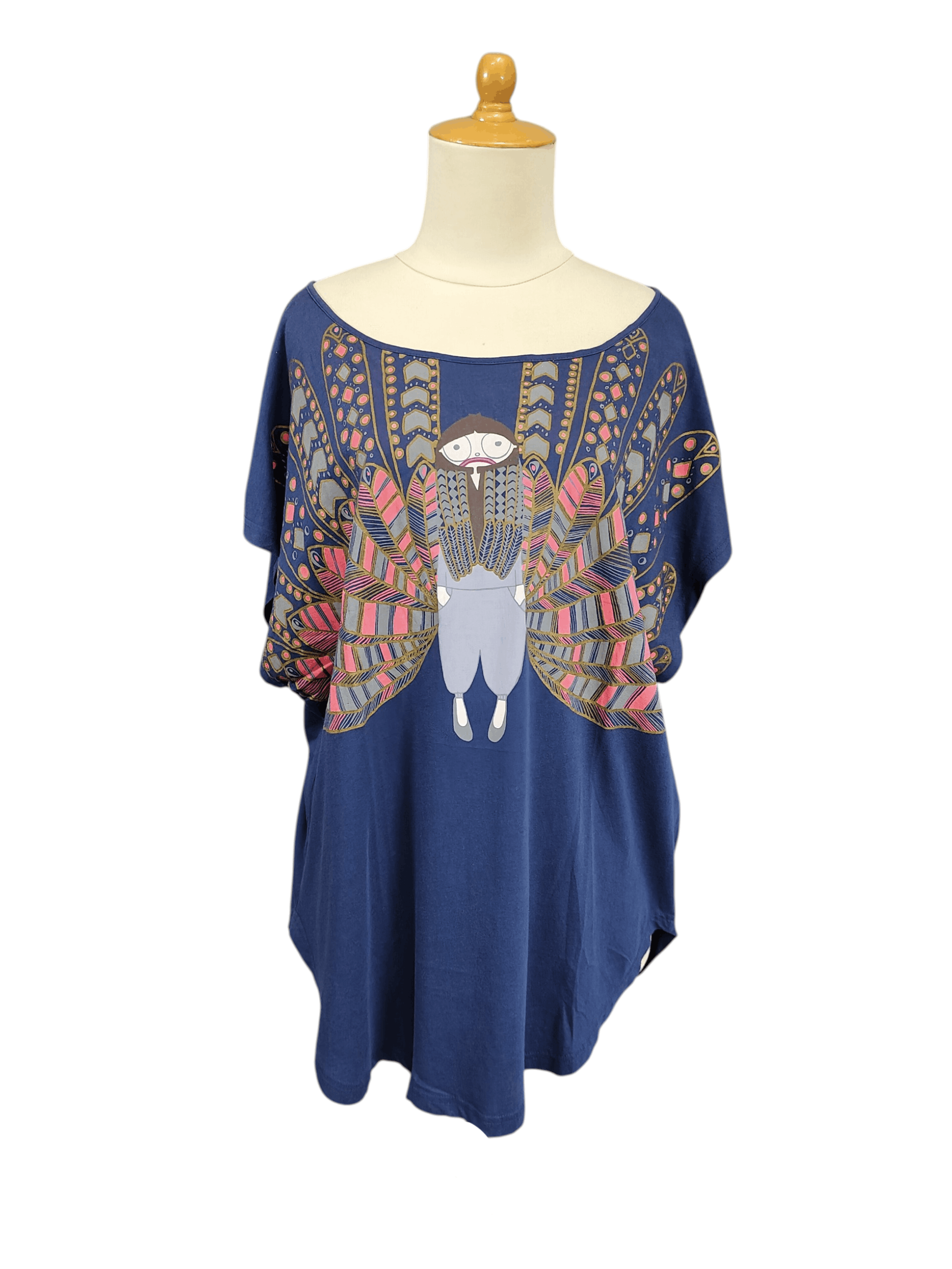 Marc by Marc Jacobs Marc Jacobs- Tribal Folk Surreal Character Wing Graphic Top Size M / US 6-8 / IT 42-44 - 1 Thumbnail