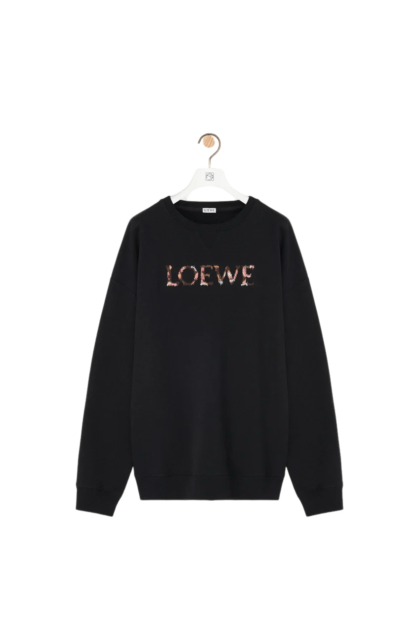 Loewe LOEWE $990 Black Cotton Sweatshirt New & Authentic Size US XL / EU 56 / 4 - 1 Preview