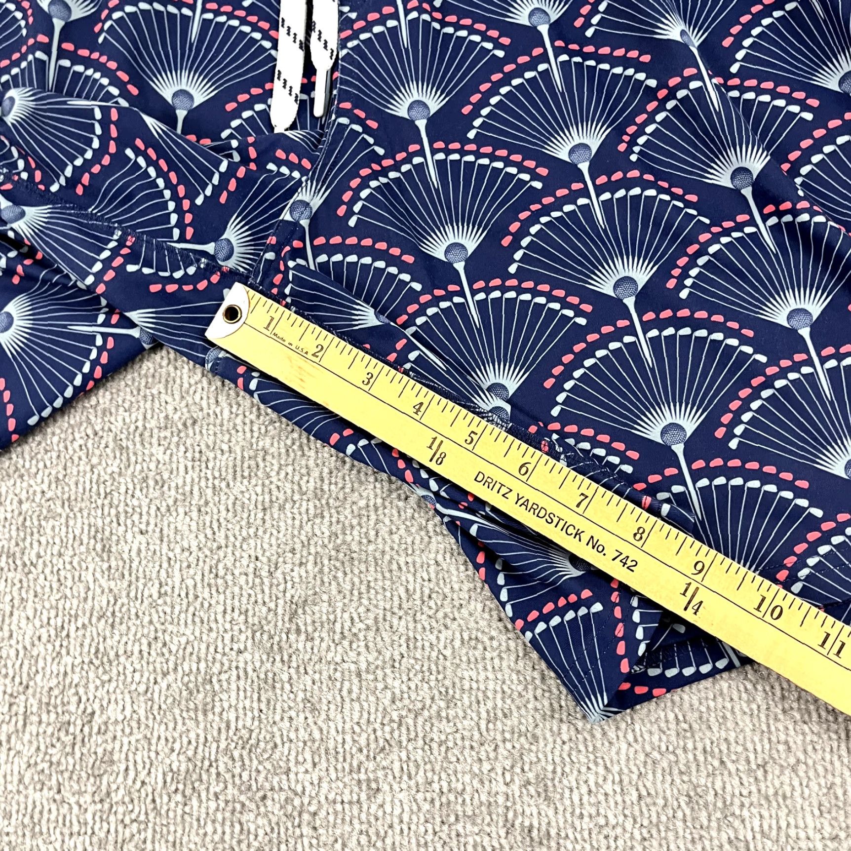 Vintage WILLIAM MURRAY Shorts Mens Large x 8.5" Lined Blue Golf Ball Clubs Geometric Gym Shirt? Size US 33 - 5 Thumbnail