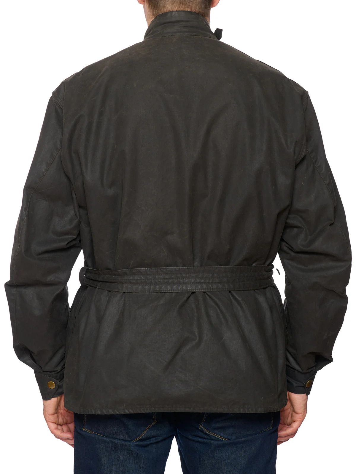 Barbour Vintage 1970's BARBOUR One Crest Black Motorcycle Wax Jacket Size US L / EU 52-54 / 3 - 6 Thumbnail