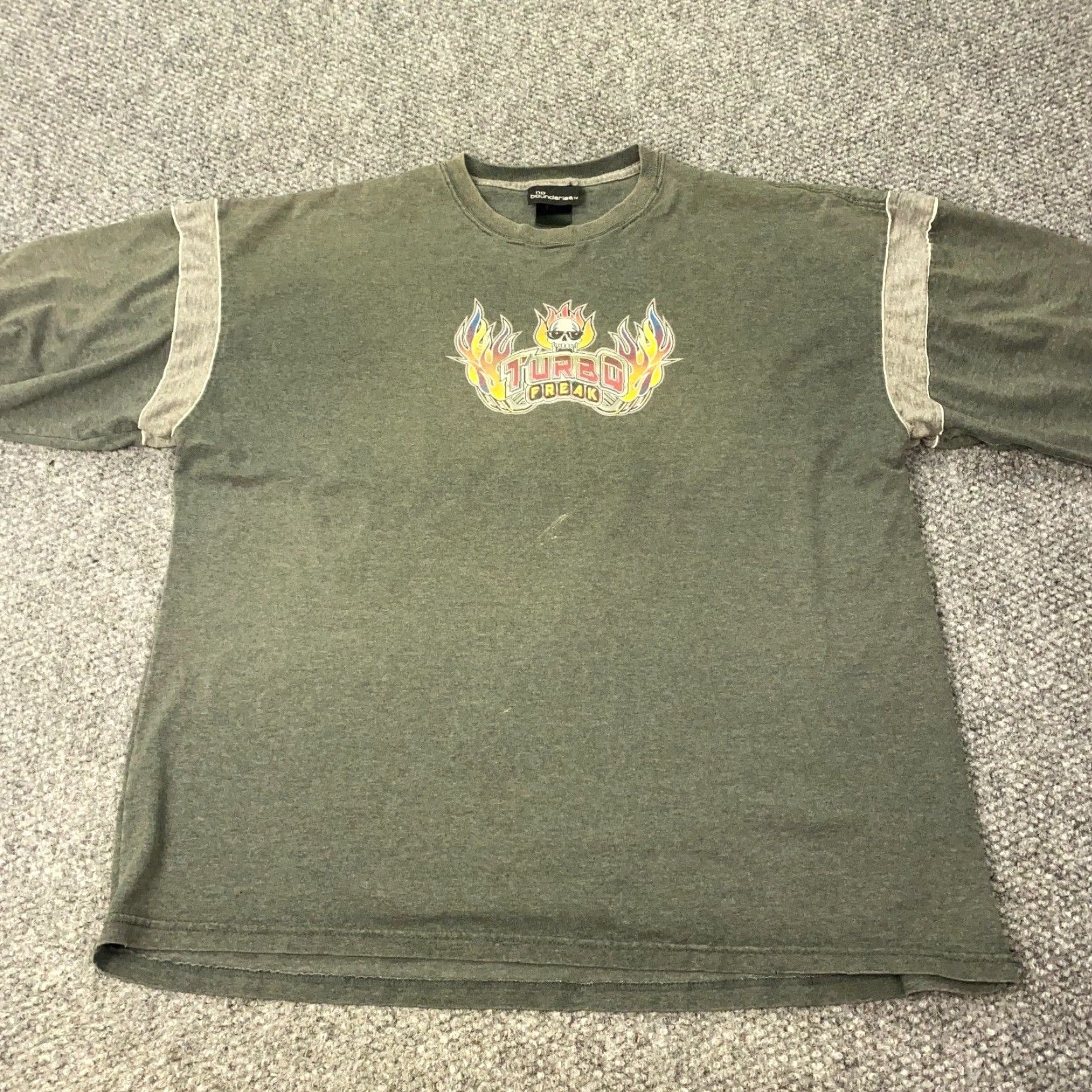Ecko Unltd. VINTAGE No Boundries Shirt Mens XL Gray Turbo Freak Distressed Thrashed 90s Y2K Nike? Size US XL / EU 56 / 4 - 6 Thumbnail