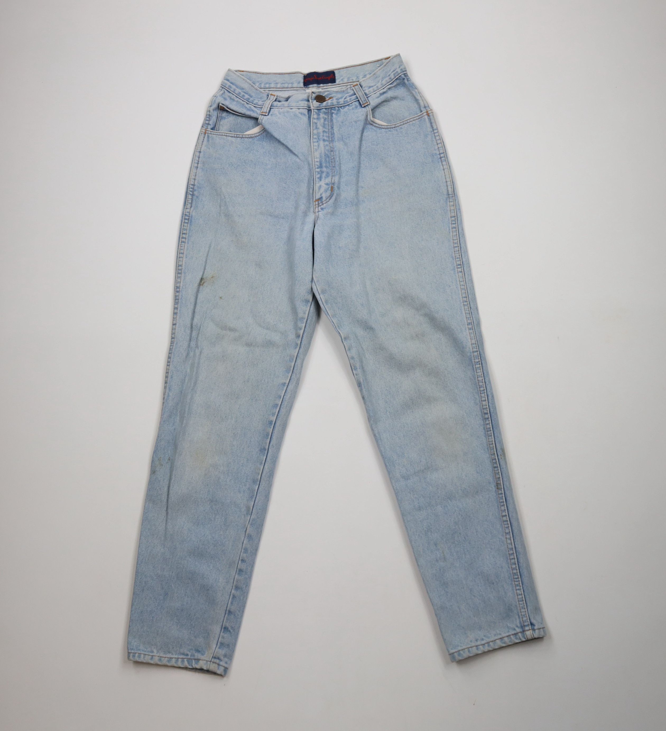 Vintage Vintage 80s 90s Streetwear Tapered Leg Denim Jeans Blue Size 32" / US 10 / IT 46 - 1 Thumbnail