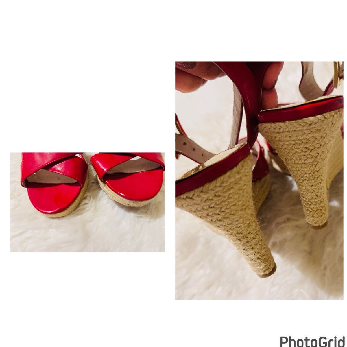 Michael Kors Michael Kors Leather Logo Wedge Sandals 8 Size US 8 / IT 38 - 11 Thumbnail