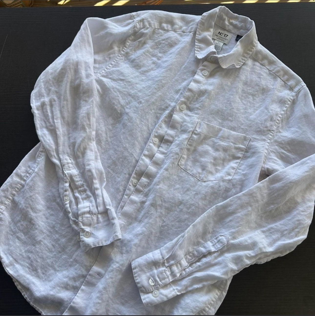 H&M Men’s White Button Up Dress Shirt Relaxed Casual Europe H&M Size US S / EU 44-46 / 1 - 1 Thumbnail