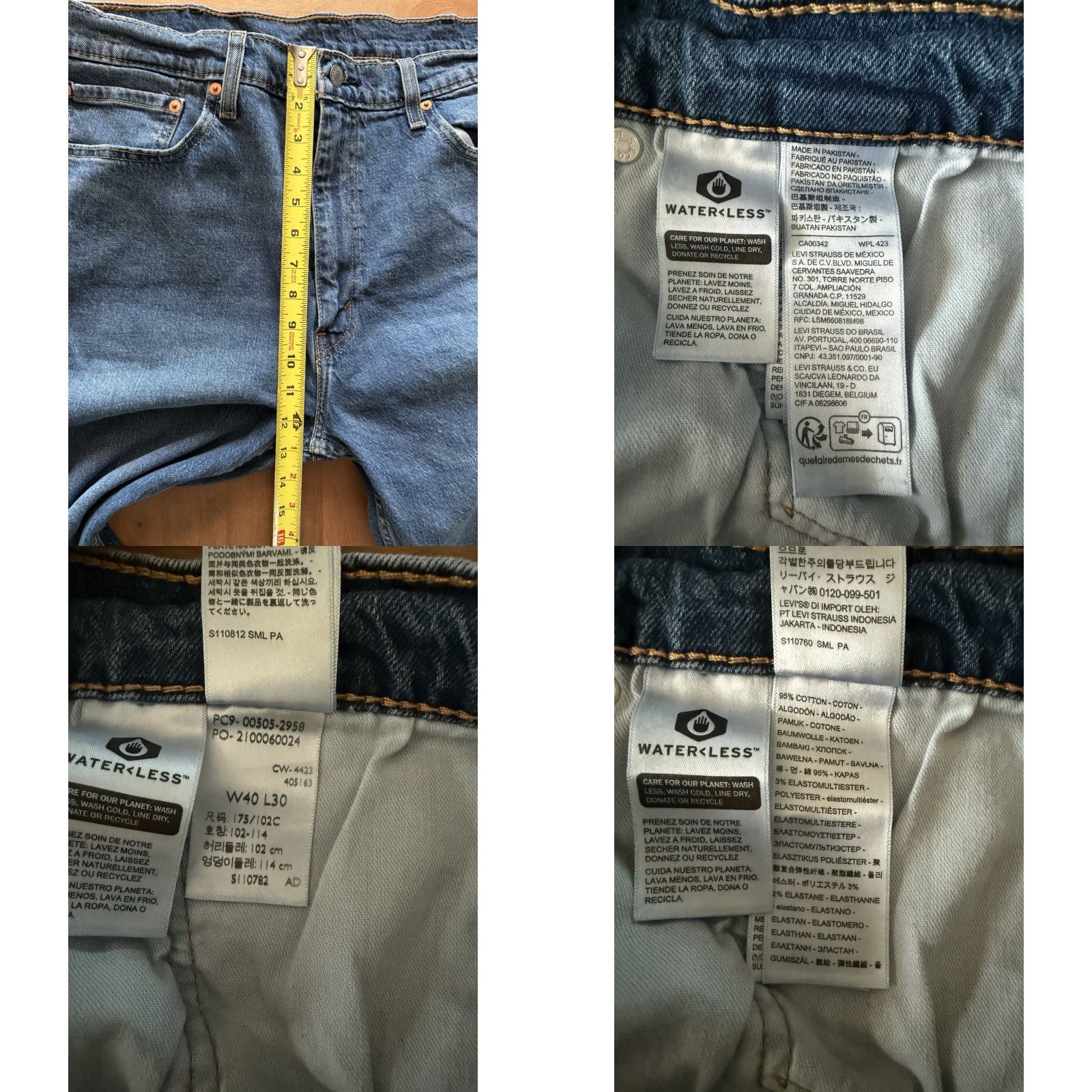 Levi's Levi's 505 Regular Fit Straight Leg Jeans Mens 40x30 Denim Blue Vintage 90s Hip Hop Punk USA Logo City Cars Motorcycle Size US 40 / EU 56 - 8 Thumbnail