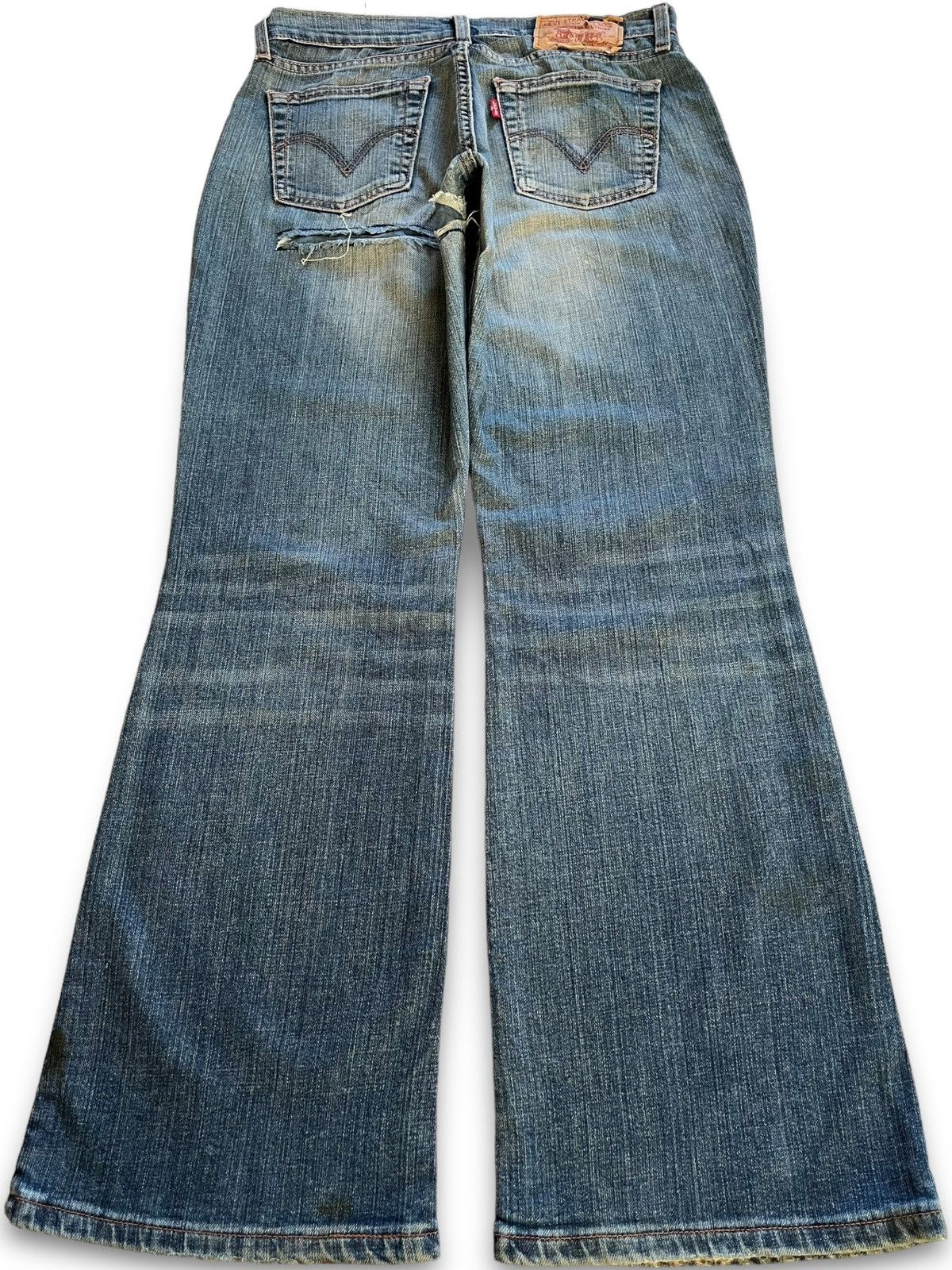 Levi's × Levi's Vintage Clothing Vintage 90s Levis 529 Faded Wash Distressed Flare Jeans Size US 29 - 2 Thumbnail