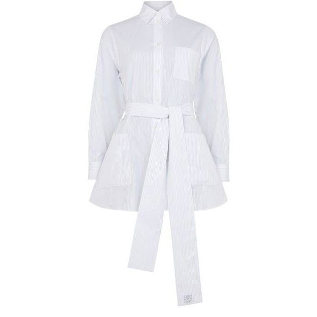 Loewe LOEWE Belted White Cotton Pyjama Blouse New & Authentic (Wom Size XS / US 0-2 / IT 36-38 - 1 Thumbnail