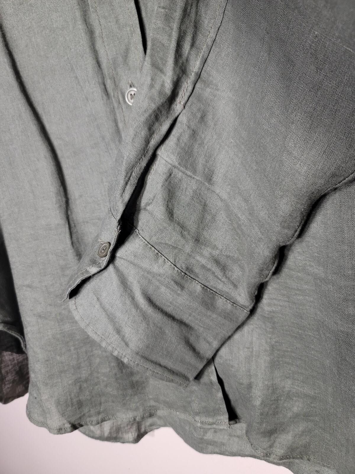 Zara Zara Linen Oversized Shirt Coastal Minimal Sz L Quiet Lux Size L / US 10 / IT 46 - 7 Thumbnail