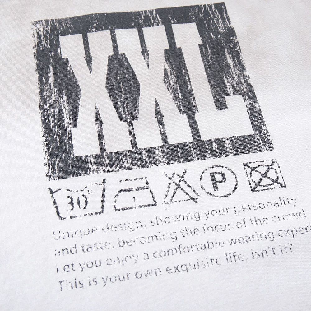 Vintage Men's washed trendy letter gradient long-sleeved T-shirt Size US L / EU 52-54 / 3 - 3 Thumbnail