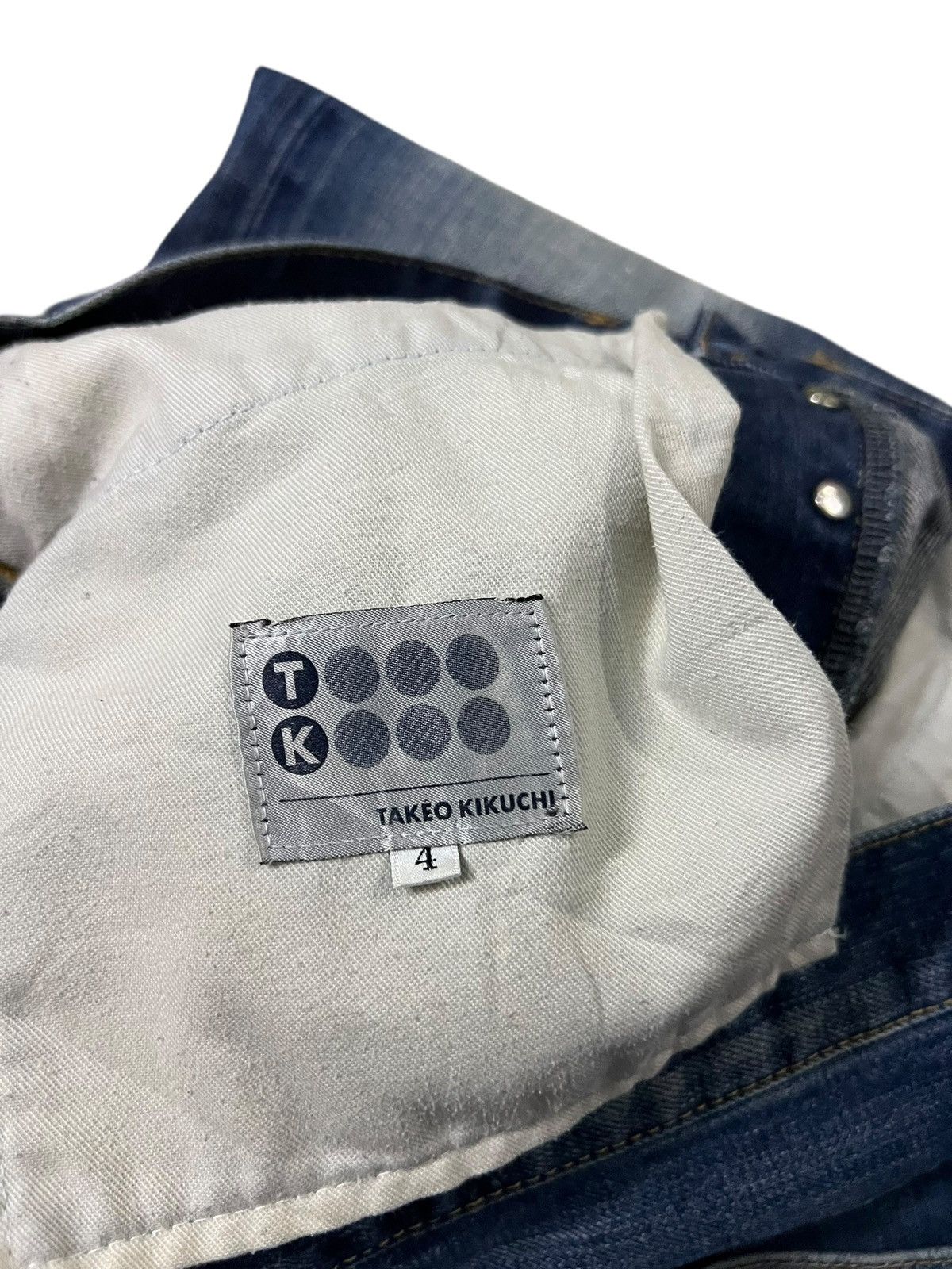 Japanese Brand Takeo Kikuchi Painted Pactwork Jean Japan Size US 33 - 24 Thumbnail