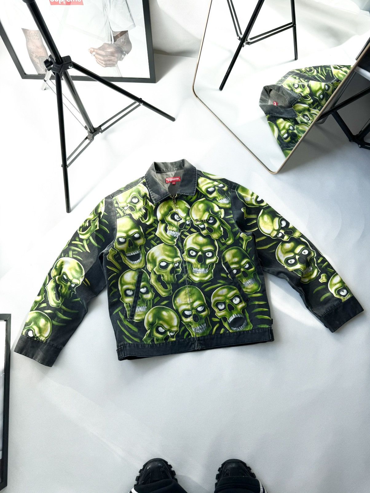 Supreme Archive Supreme Skull Pile Washed Work Jacket Affliction Size US M / EU 48-50 / 2 - 8 Thumbnail