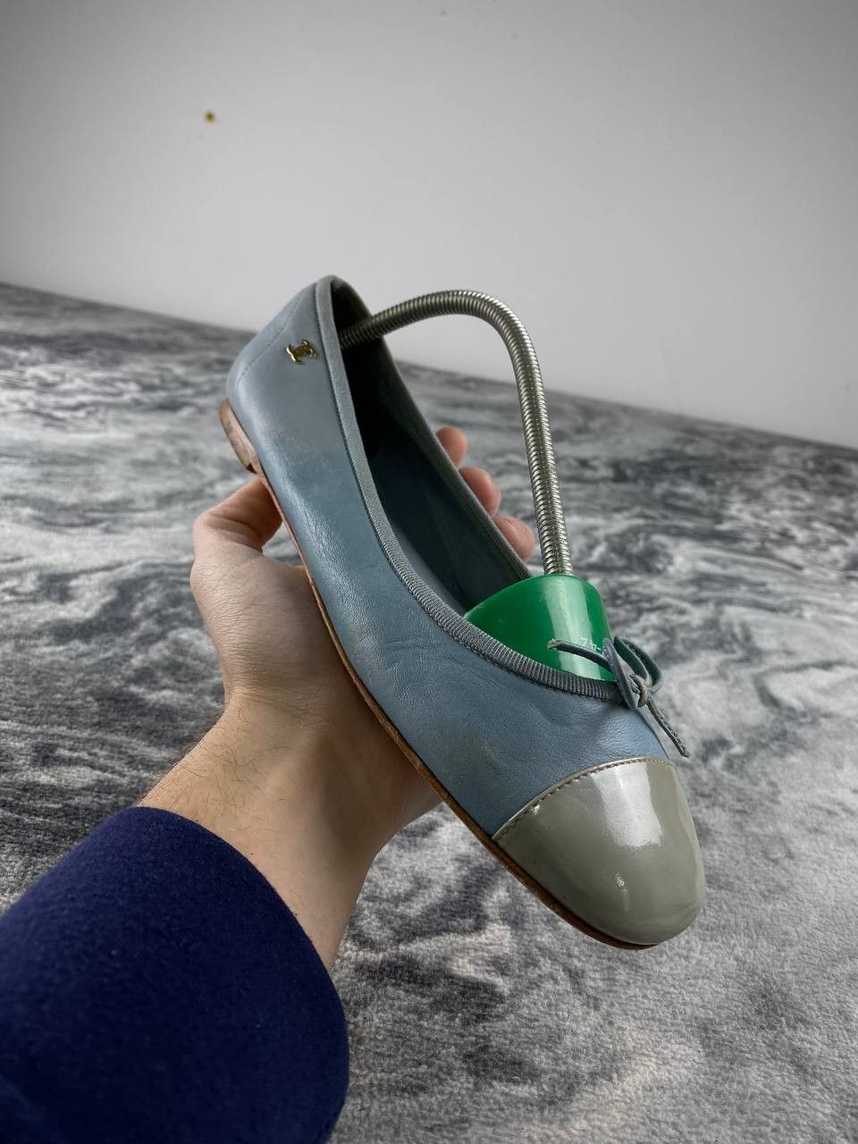 Chanel Chanel Leather Ballet Flats Women 38 Blue Size US 8 / IT 38 - 10 Thumbnail