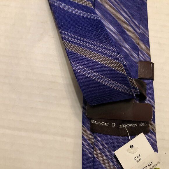 Black Brown 1826 black brown 1826 men's new purple silk tie 3" X 58" Size ONE SIZE - 4 Thumbnail