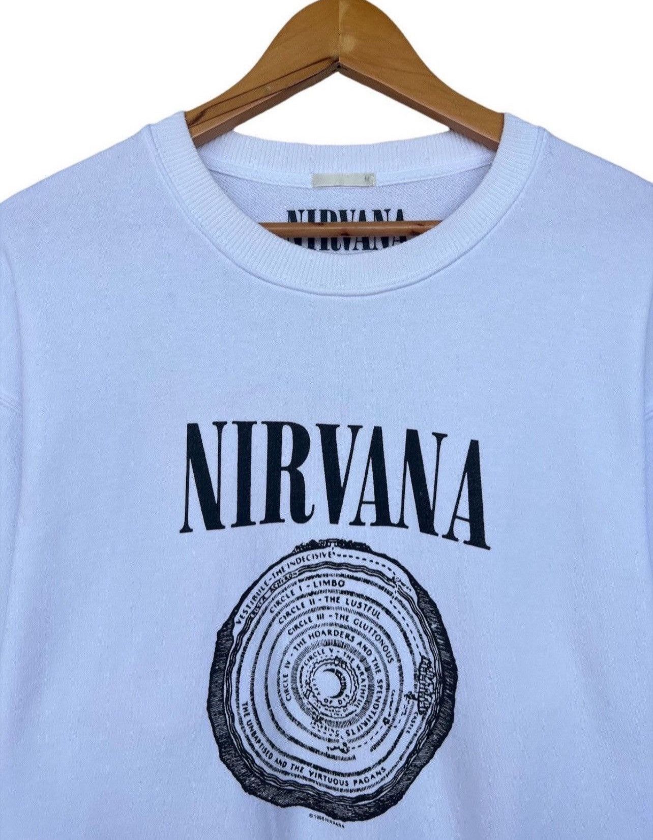 Band Tees × Nirvana × Uniqlo Nirvana Vestibule Big Logo White Sweatshirt Medium Size US M / EU 48-50 / 2 - 4 Thumbnail
