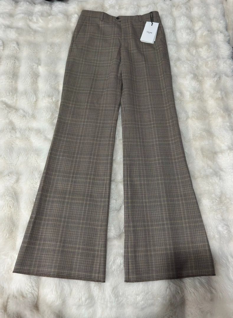 Celine Celine size 46 Plaid flared trousers Size US 30 / EU 46 - 1 Thumbnail
