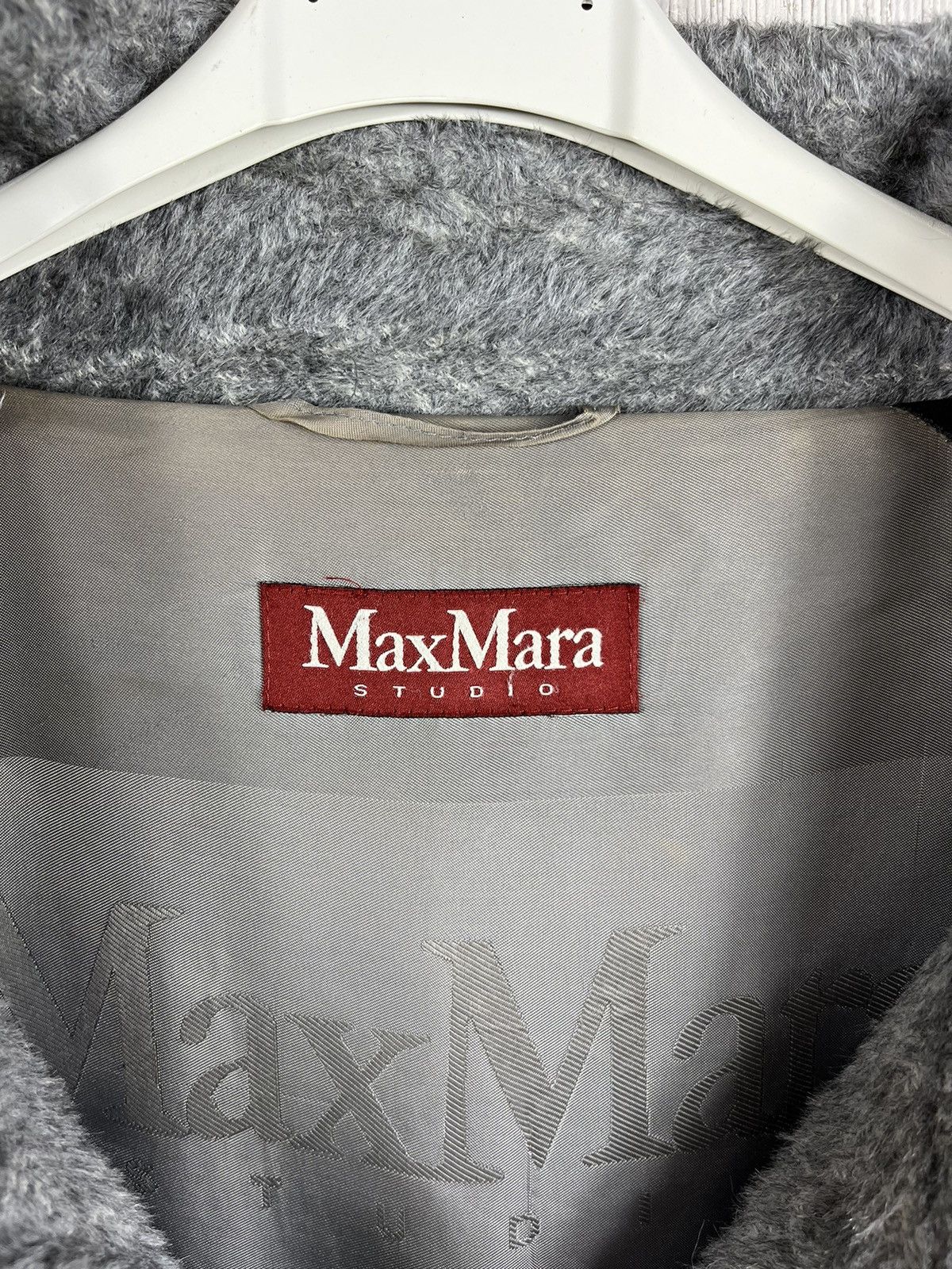 Designer × Max Mara Max Mara Studio alpaca wool coat fuzzy hairy Size M / US 6-8 / IT 42-44 - 11 Thumbnail