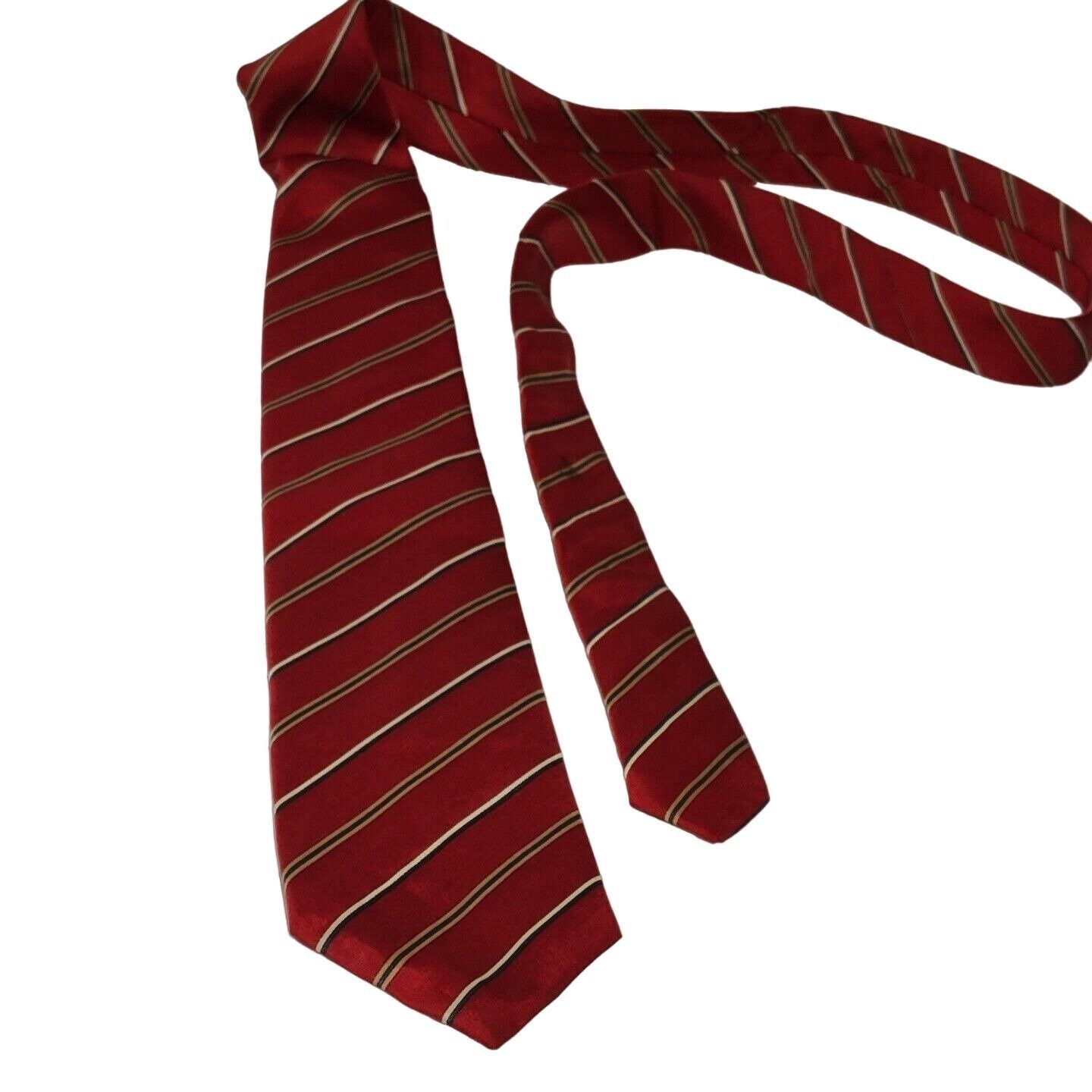 Other Vintage 60s 70s Wembley Red Stripe Men Slim Tie Necktie Work Size ONE SIZE - 1 Thumbnail