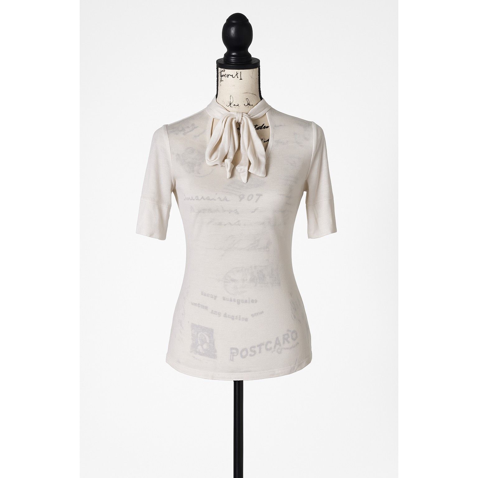 Frame FRAME Denim White Tie-Neck Top Women’s Size M 3/4 Sleeve Blo Size M / US 6-8 / IT 42-44 - 1 Thumbnail