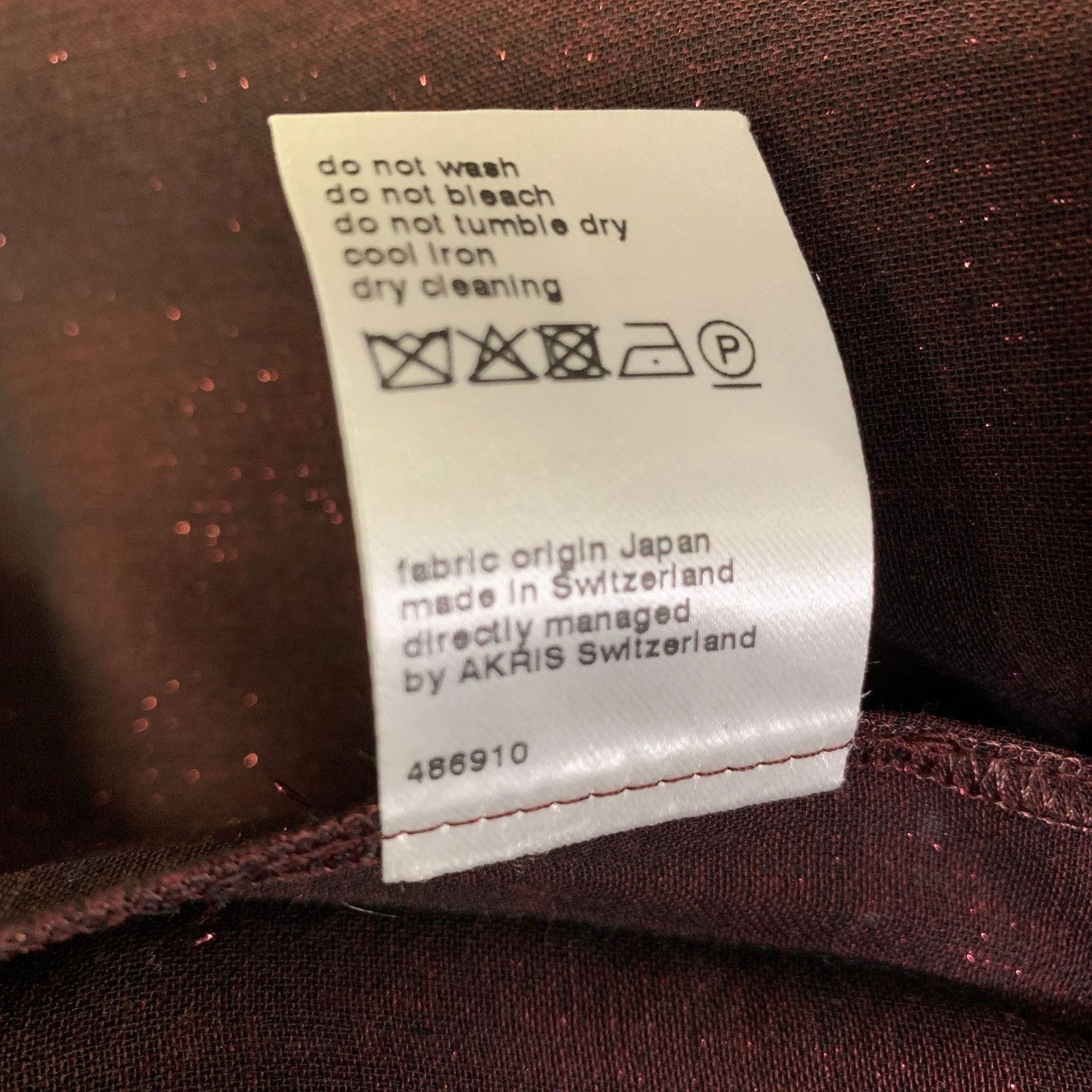Akris AKRIS Size 12 Burgundy Wool Polyester Sparkly Jacket Size XL / US 12-14 / IT 48-50 - 7 Thumbnail