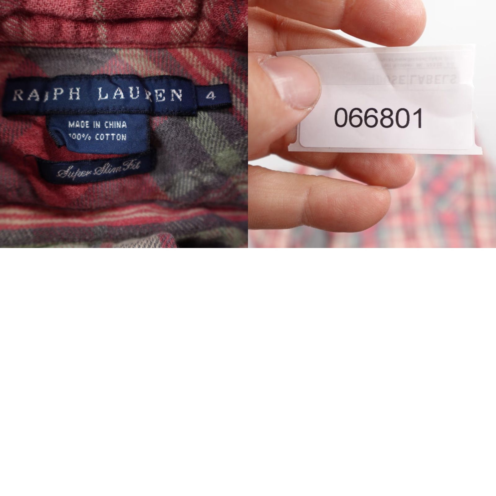 Ralph Lauren Ralph Lauren Shirt Womens 4 Pink Plaid Flannel Super Slim Fit Button Front Top Size S / US 4 / IT 40 - 8 Thumbnail