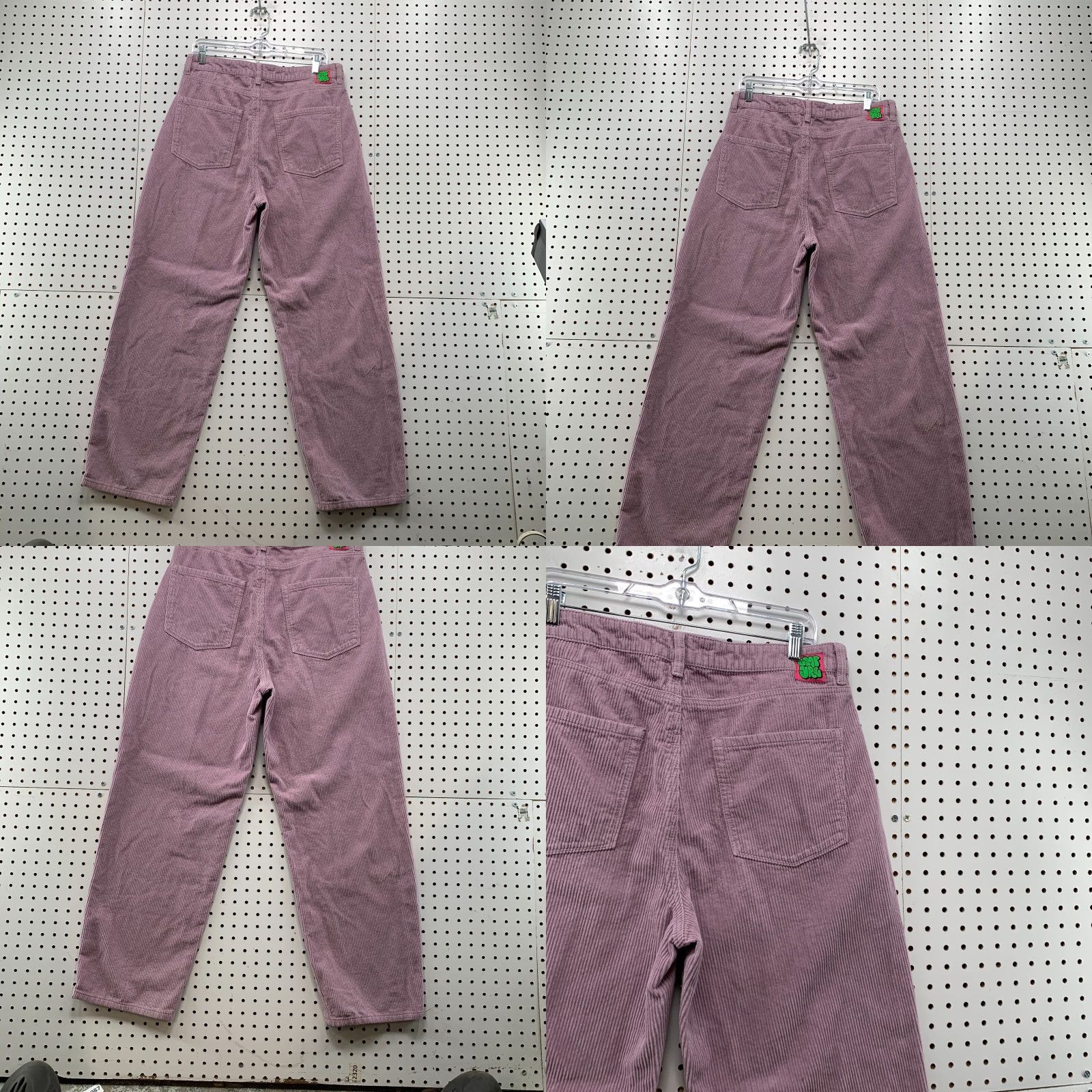 Empyre Empyre Women's Corduroy Pants Size 11 Purple Straight Wide Leg 32x30 Casual Size 32" / US 10 / IT 46 - 8 Thumbnail
