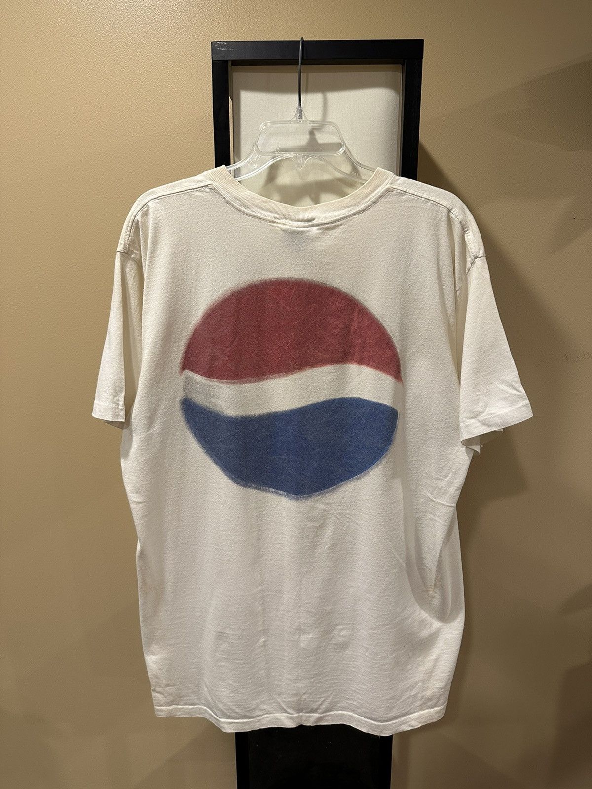 Pepsi × Vintage Vintage Pepsi White Logo Short Sleeve T-Shirt Size US XL / EU 56 / 4 - 2 Thumbnail
