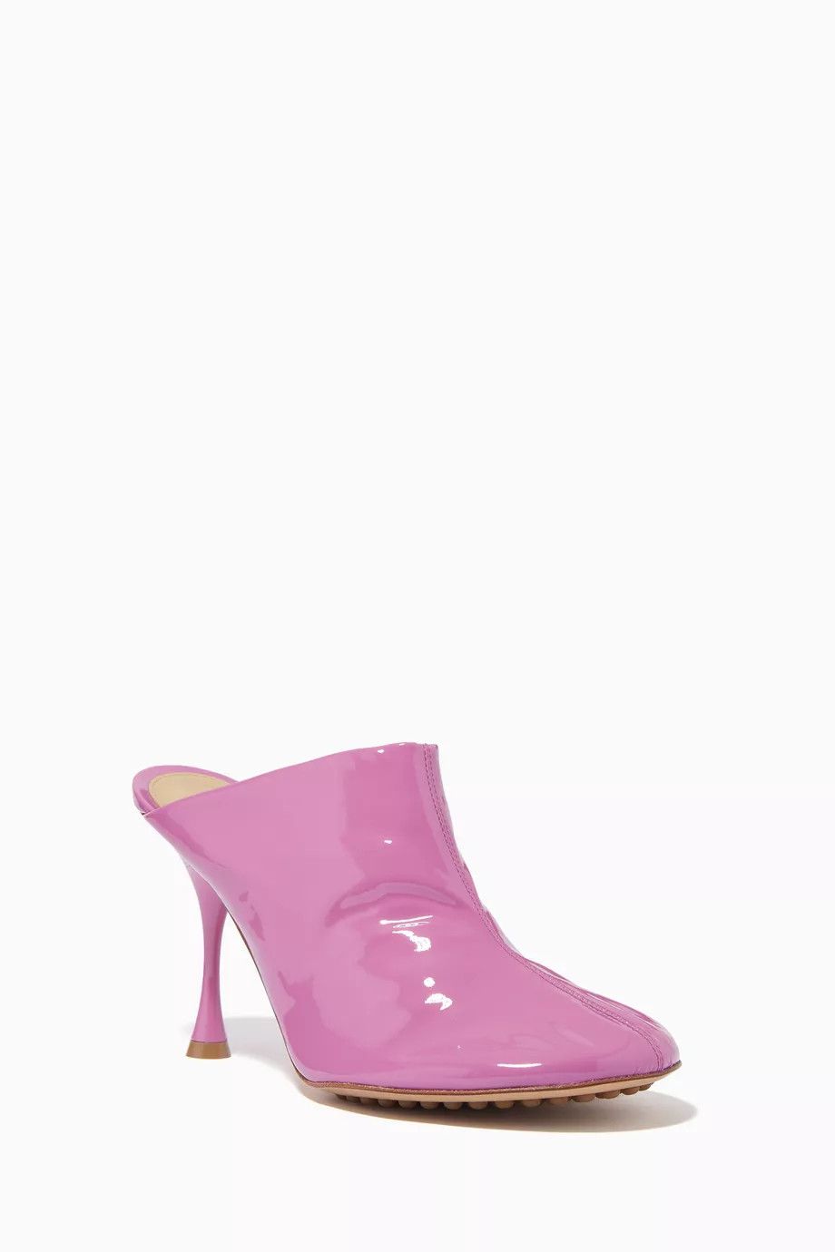 Bottega Veneta o1y0725 Spool Heel Mules in Pink Size US 5 / IT 35 - 2 Thumbnail