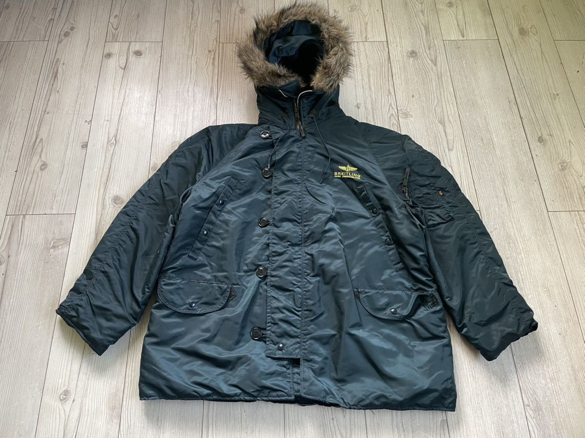 Alpha Industries × Breitling × Vintage Alpha Industries X Breitling Jacket Size US XL / EU 56 / 4 - 4 Thumbnail