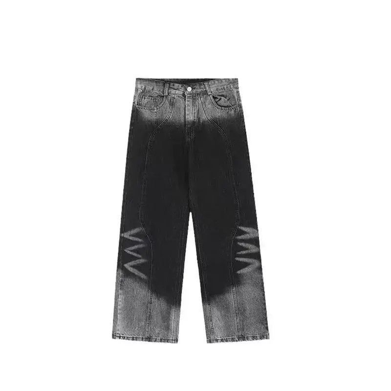Japanese Brand Hip hop vibe distressed gradient straight leg jeans Size US 32 / EU 48 - 3 Thumbnail