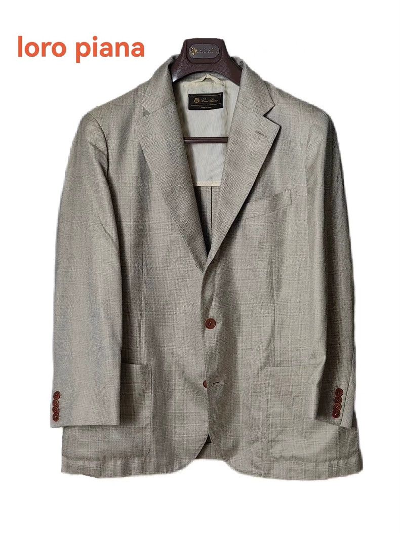 Loro Piana LORO PIANA Leather and four seasons wool and silk casual s Size XL / US 12-14 / IT 48-50 - 1 Thumbnail