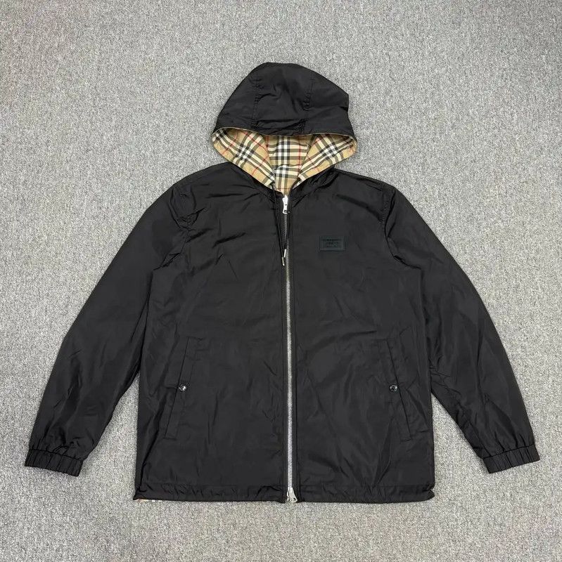 Burberry Burberry Black Polyester Men's Hooded Jacket Size US M / EU 48-50 / 2 - 1 Thumbnail