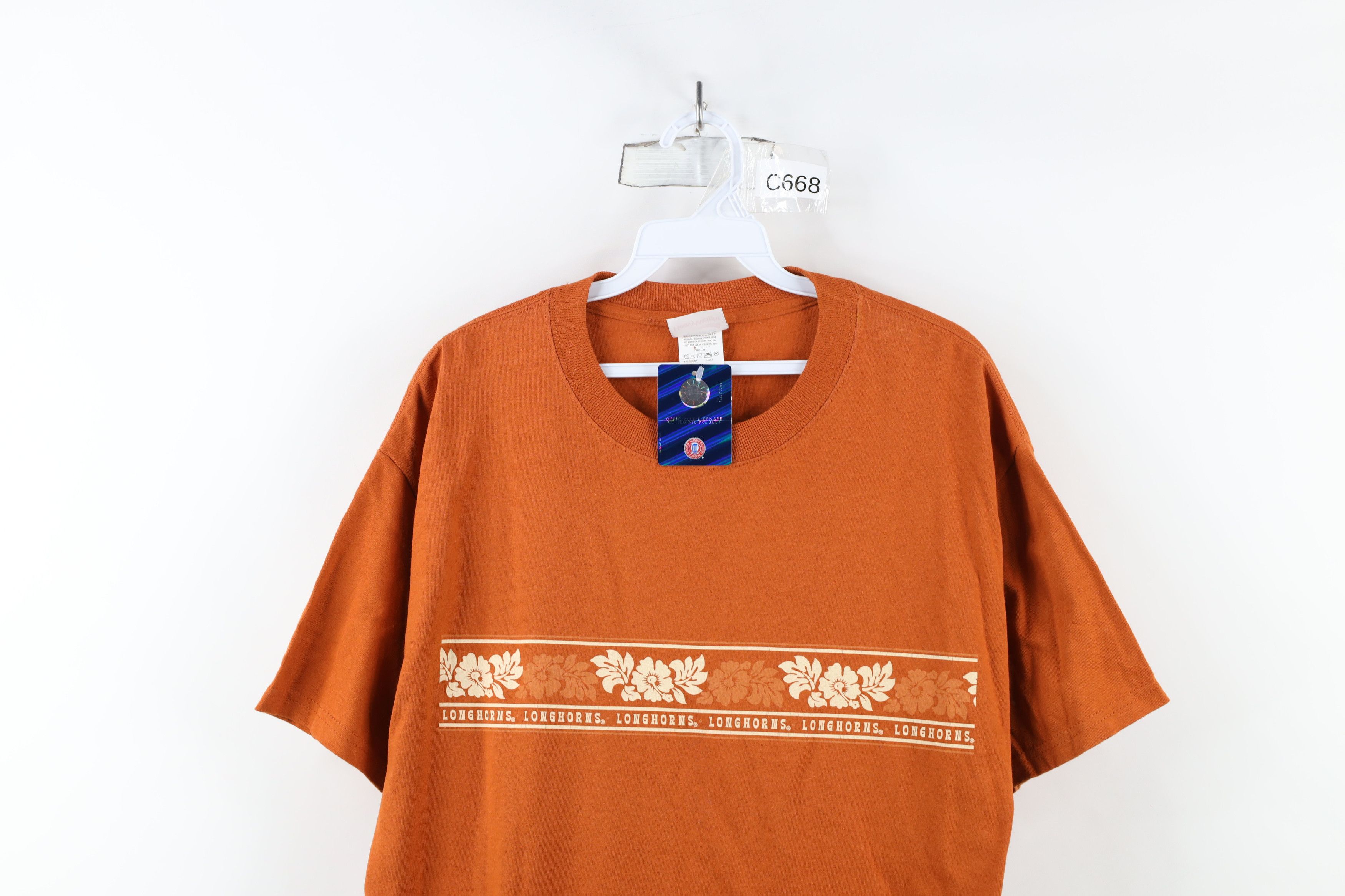 Vintage Deadstock Vintage Y2K of Texas Longhorns Flower T-Shirt Size US M / EU 48-50 / 2 - 2 Thumbnail