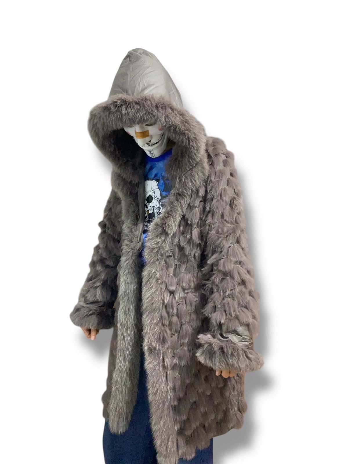 14th Addiction × Japanese Brand × Le Grande Bleu (L.G.B.) 2000s - Japanese Coat Faux Fur Like LGB Size M / US 6-8 / IT 42-44 - 2 Thumbnail