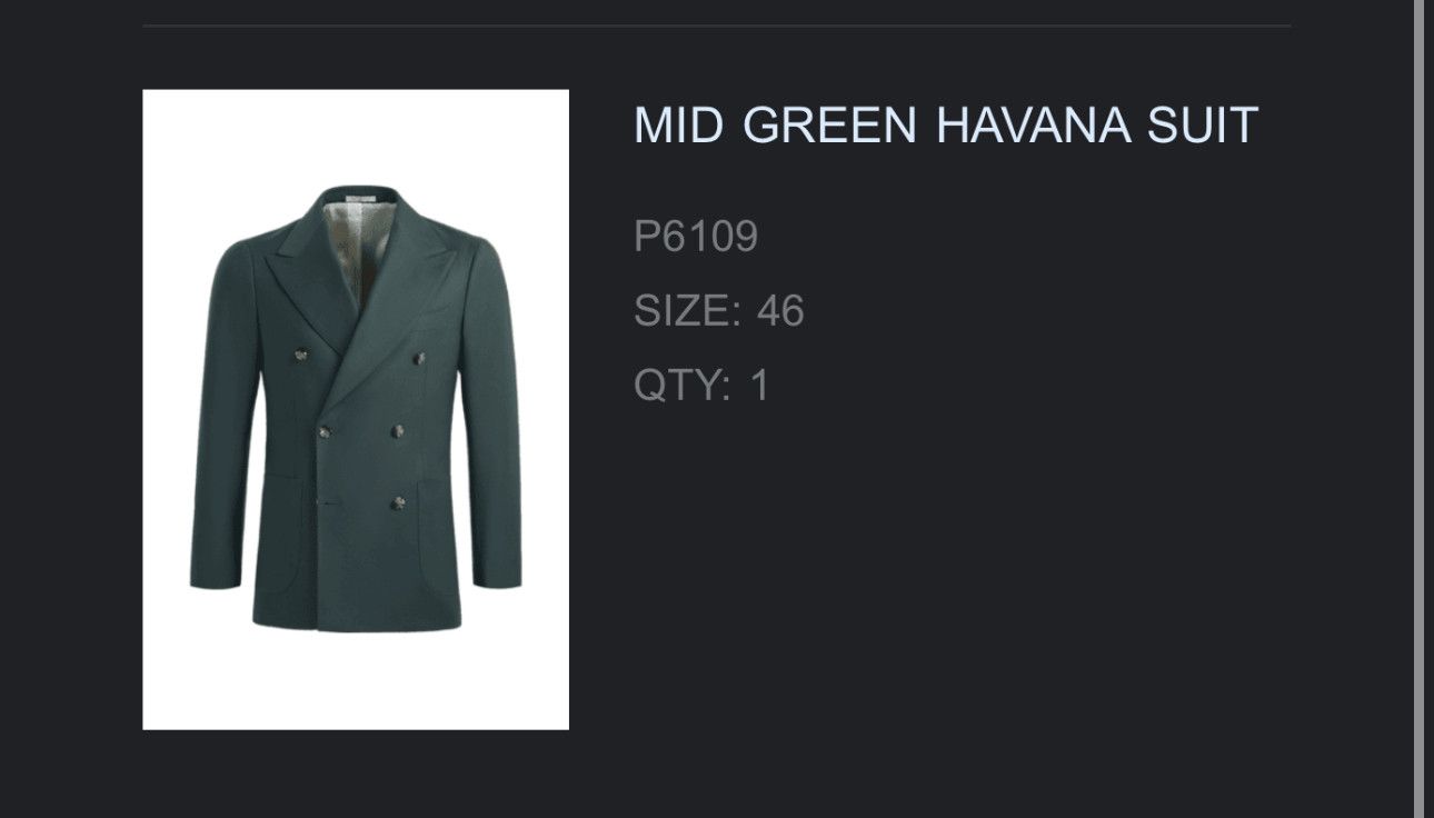 Havana Double Breasted Suit-MidGreen