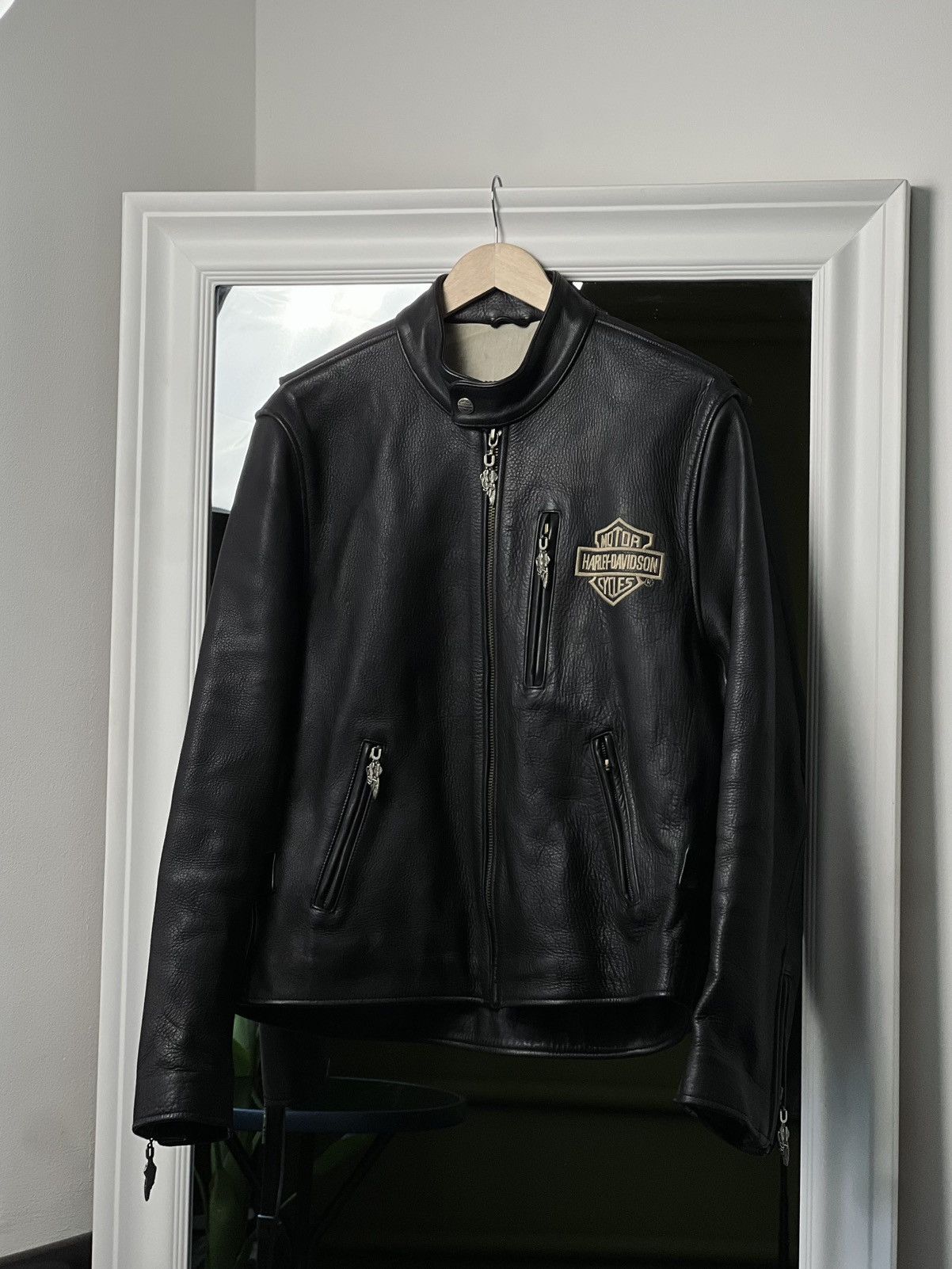 Harley Davidson Harley-Davidson Vintage Leather Jacket Size L USA Black Size US L / EU 52-54 / 3 - 3 Thumbnail