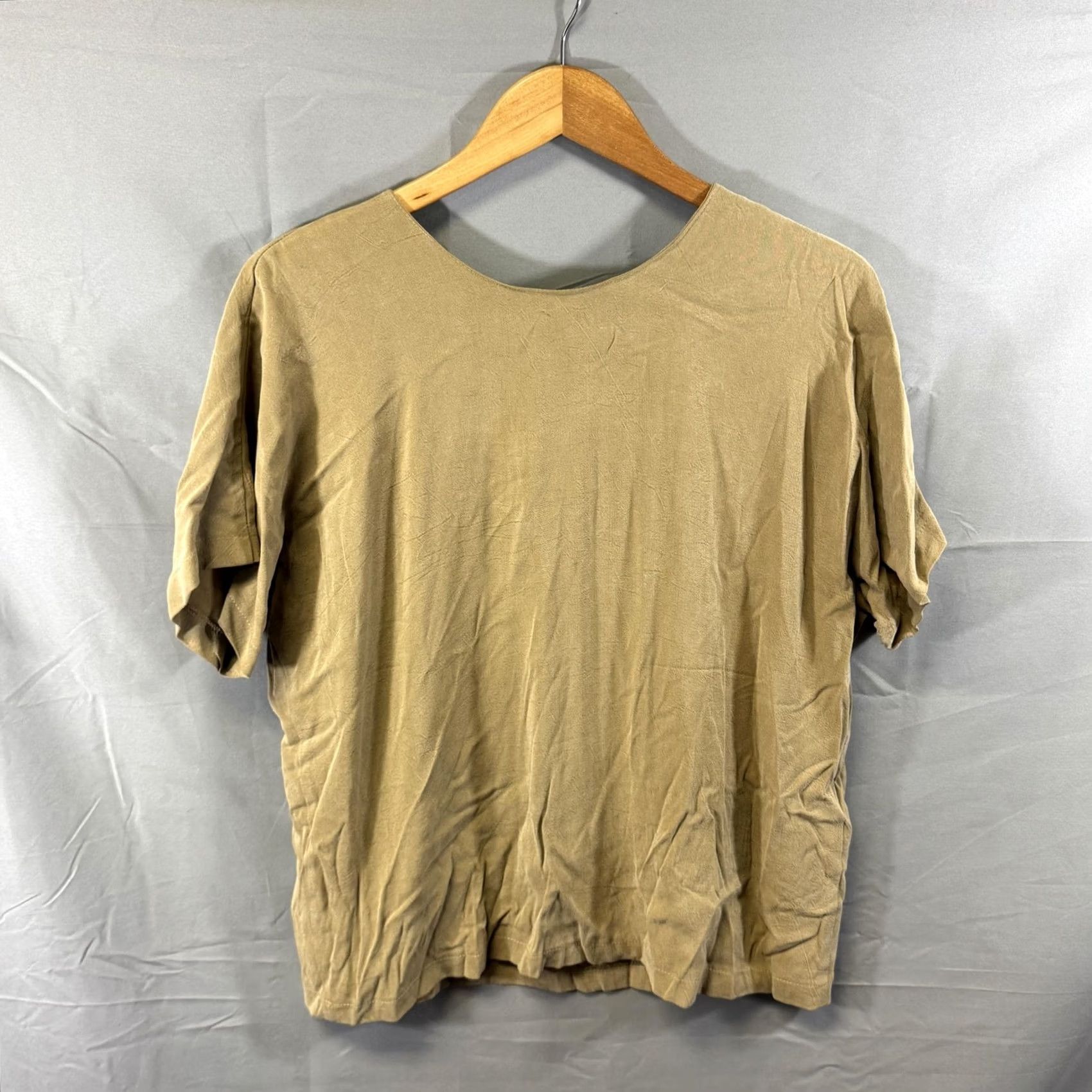 Vintage VINTAGE Saint Germain Petite 2 Piece Set Womens Large Brown Short Sleeve Shirt Pants USA Size L / US 10 / IT 46 - 3 Thumbnail