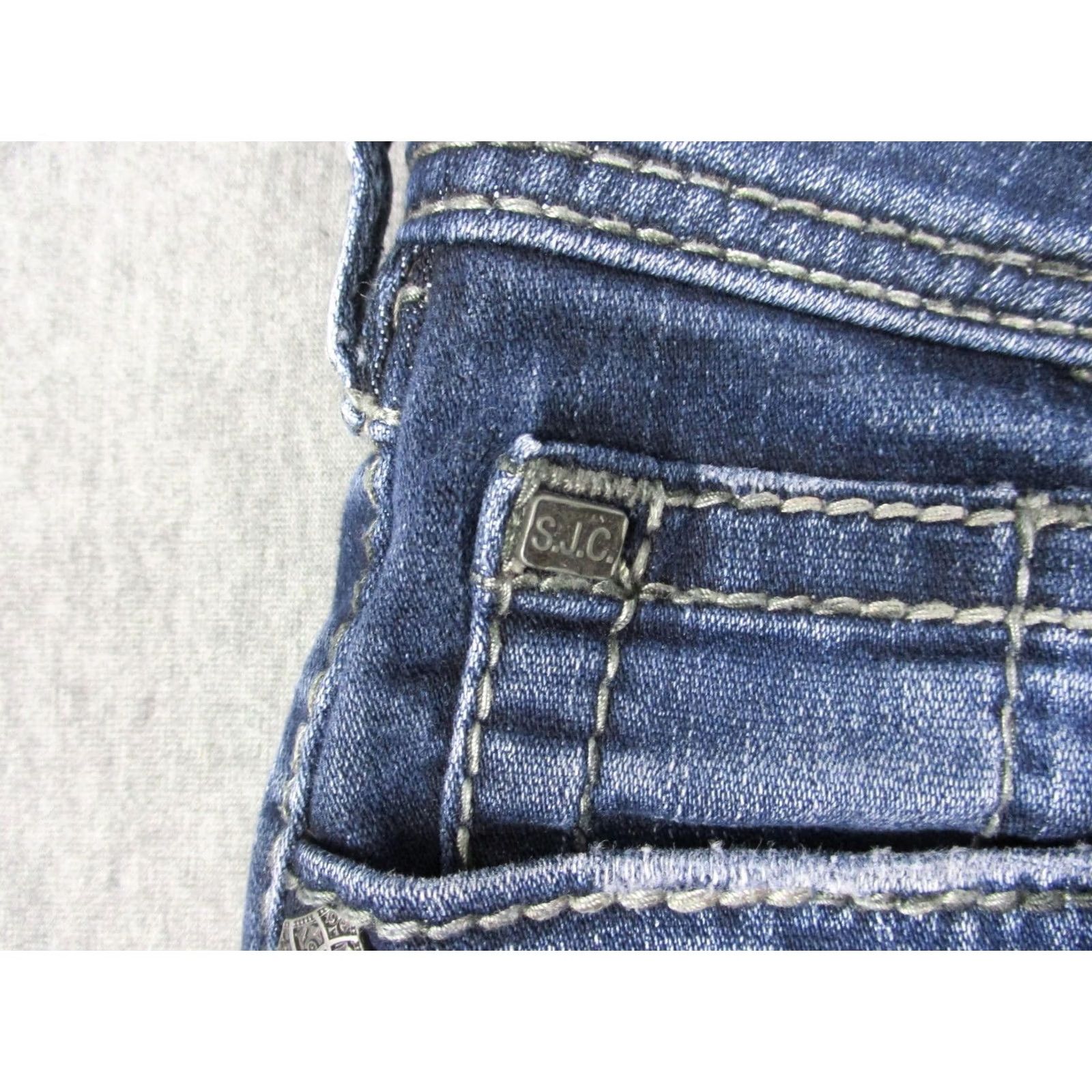 Silver Jeans Co. Silver Jeans Co Suki Surplus Womens Jeans W30 L32 Blue Mid Rise Bootcut Shoes/Denim 5-Pocket Embroidered Distressed Vintage No N/A Size 30" / US 8 / IT 44 - 6 Thumbnail