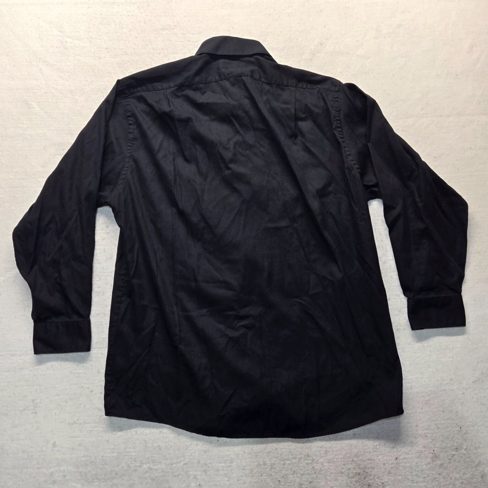Van Heusen Van Heusen Dress Shirt Men 16.5 Black Classic Fit Button Up Shirt Size 46R - 7 Thumbnail