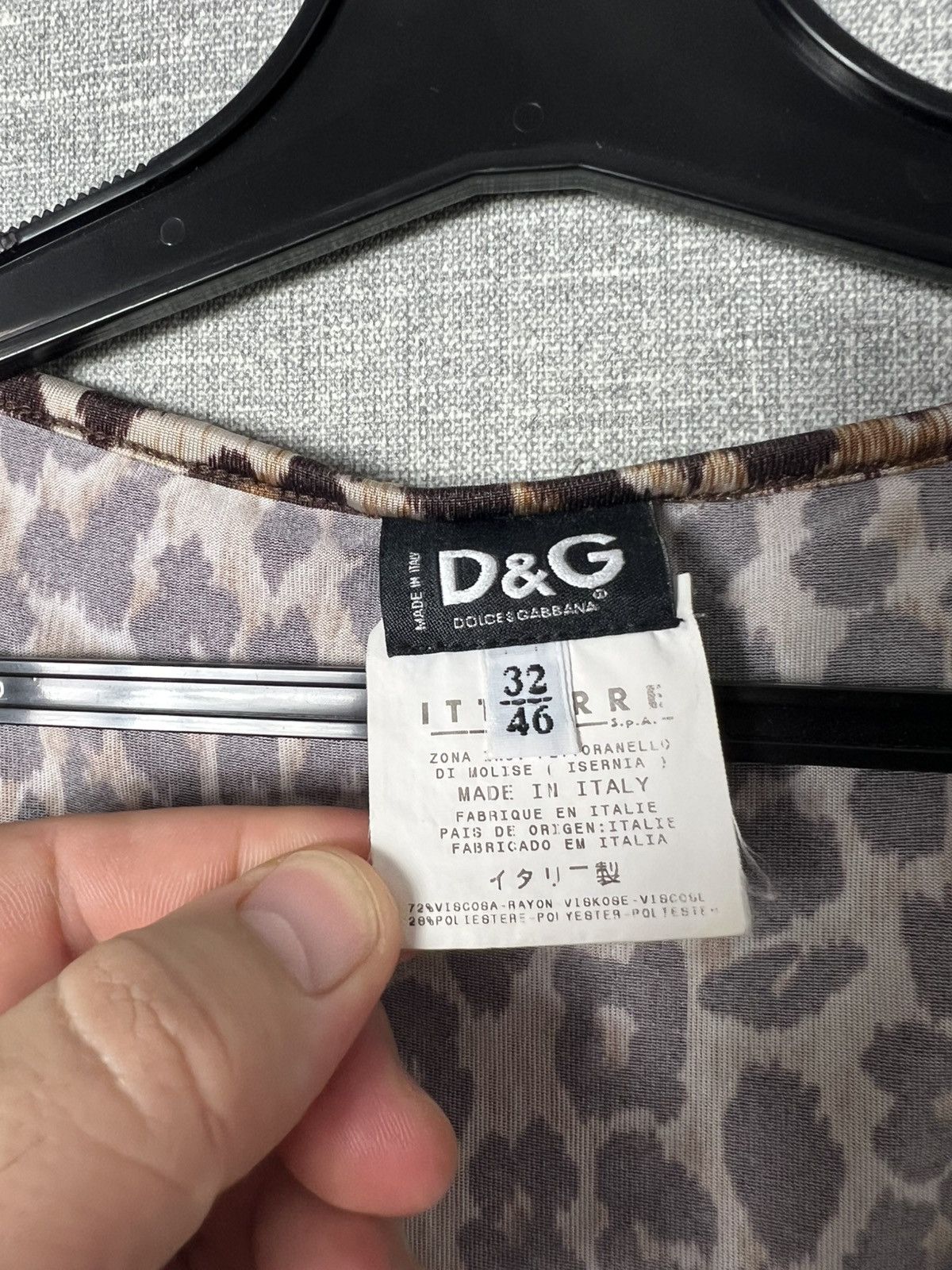 Dolce & Gabbana × Vintage Dolce & Gabbana Leopard Print Ruffle Trim Sleeveless Top D&G Size L / US 10 / IT 46 - 10 Thumbnail