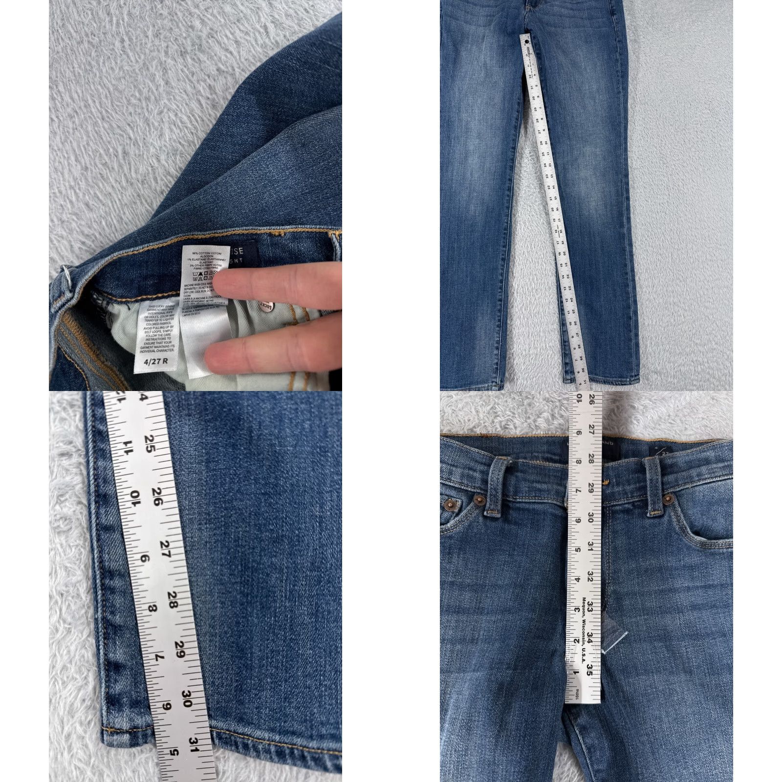 Lucky Brand VINTAGE Lucky Brand Jeans Women 4 Blue Denim Jeans Mid Rise Straight 28x31 Cotton 5-Pocket Design Mens? Size 27" / US 4 / IT 40 - 8 Thumbnail