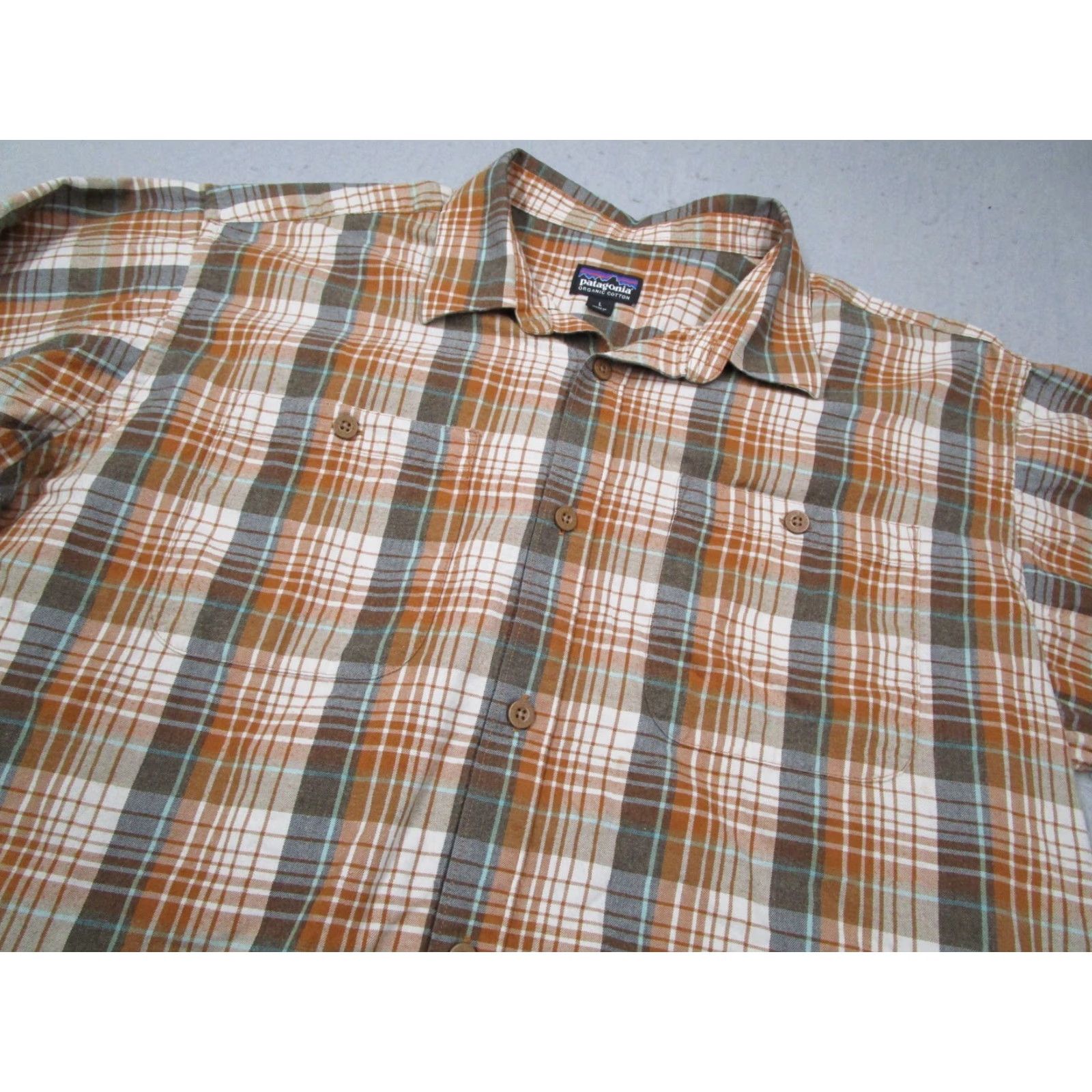 Patagonia Patagonia Shirt Mens Large Brown Plaid Button-Up 100% Organic Cotton Classic Fit Long Sleeve Button | Wool? No — (avoid new info) Size US L / EU 52-54 / 3 - 2 Thumbnail