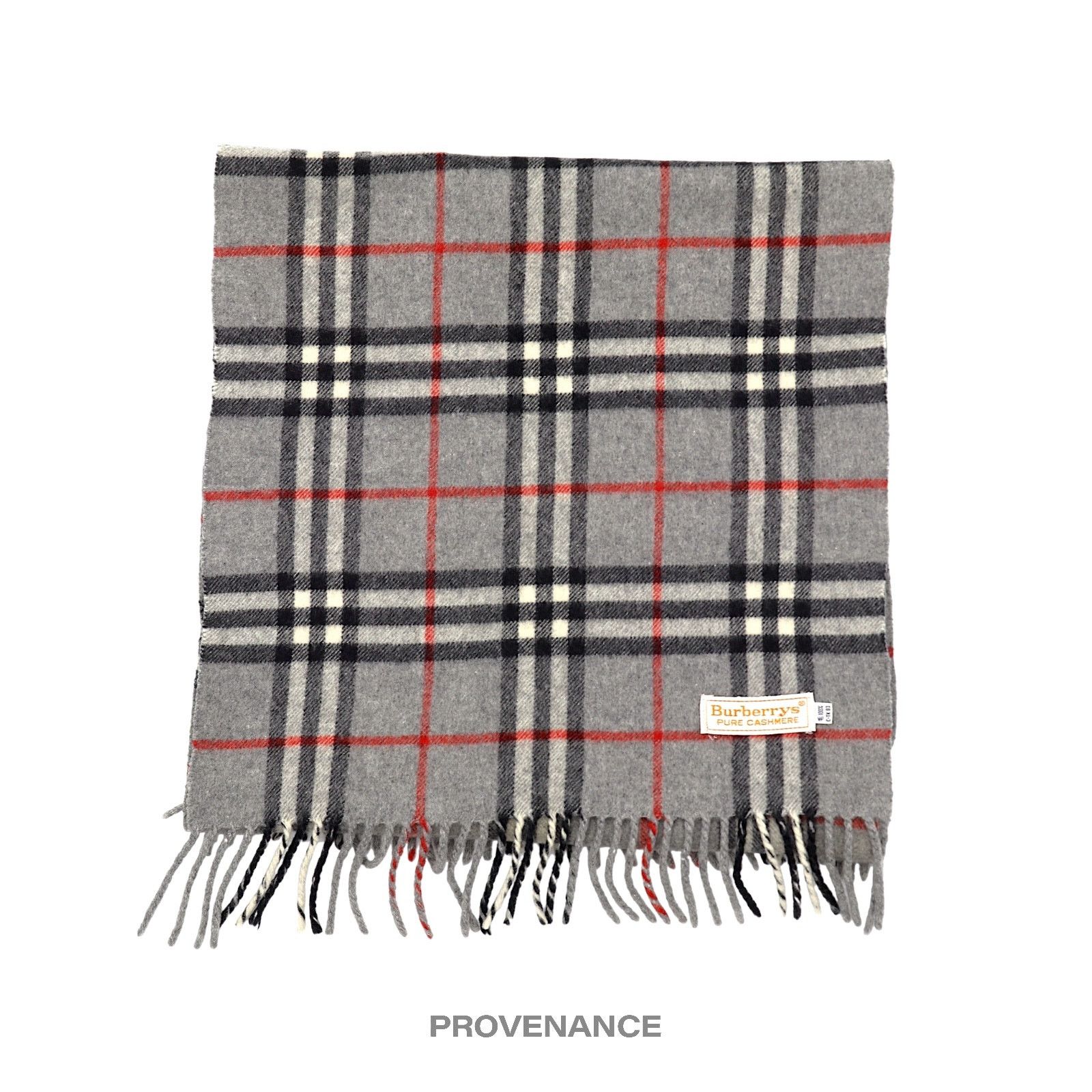 Burberry 🔴 Burberry Scarf - PURE CASHMERE Nova Check Grey Size ONE SIZE - 1 Thumbnail