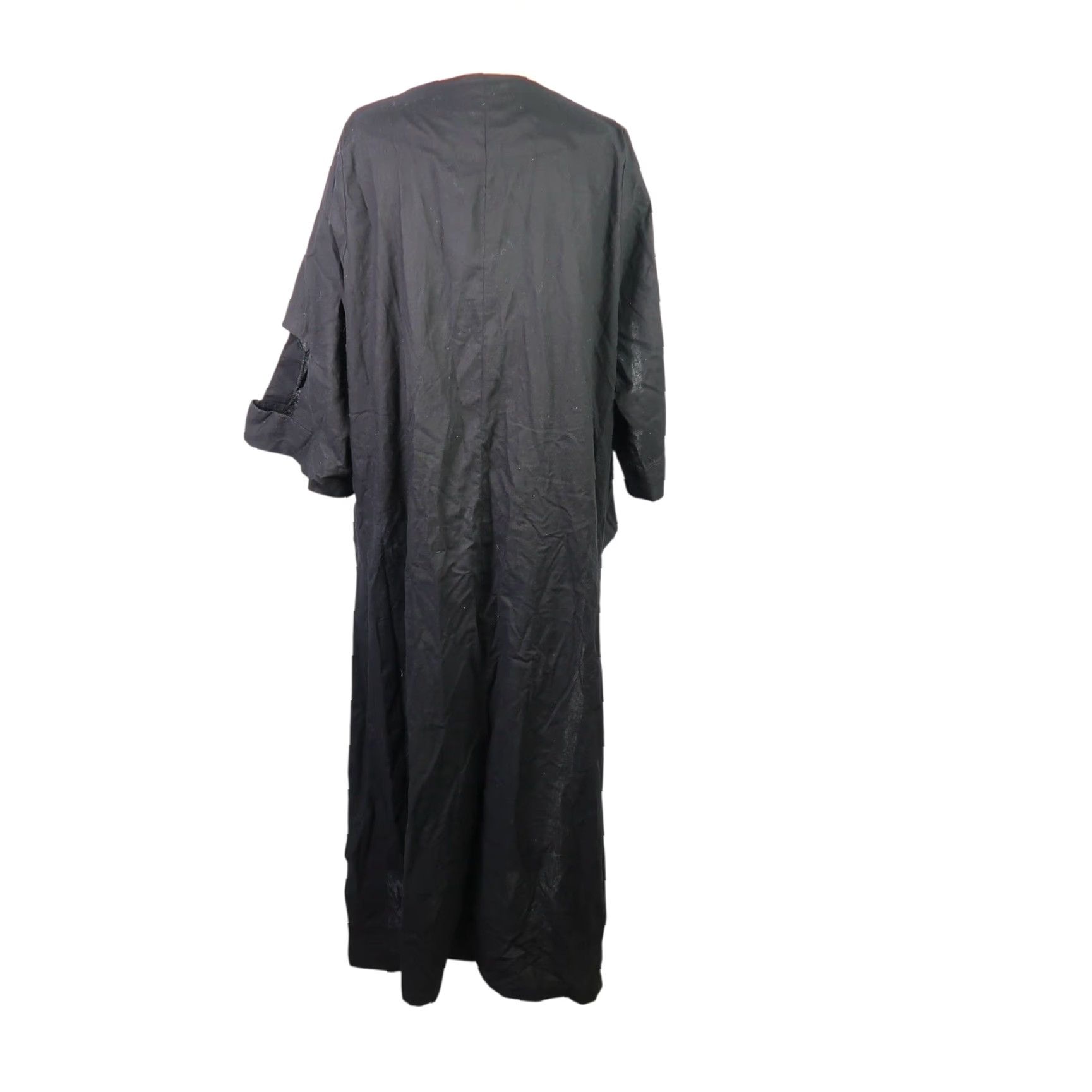 Layer 8 Elham Mahtabi Black Cotton Kimono Duster Jacket Women's Long Jacket Bohemian Casual Layering L Size L / US 10 / IT 46 - 4 Thumbnail