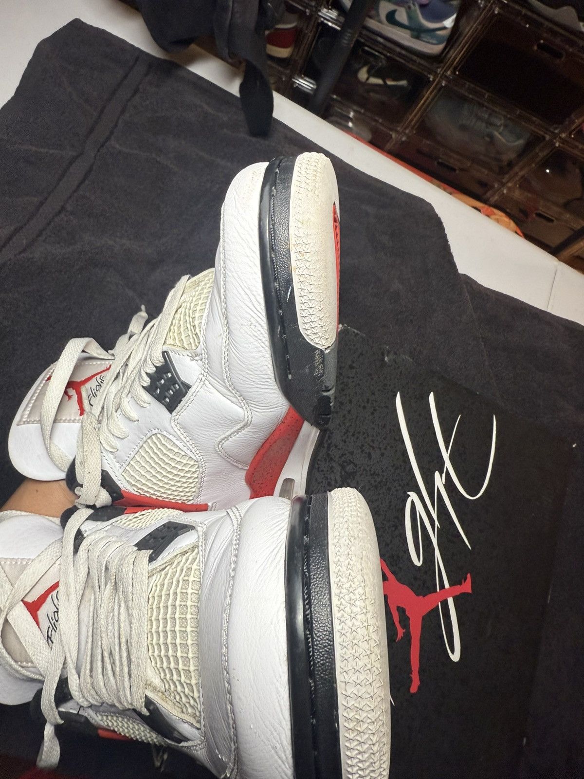 Jordan Brand Jordan 4 Red Cement Size US 10 / EU 43 - 7 Thumbnail