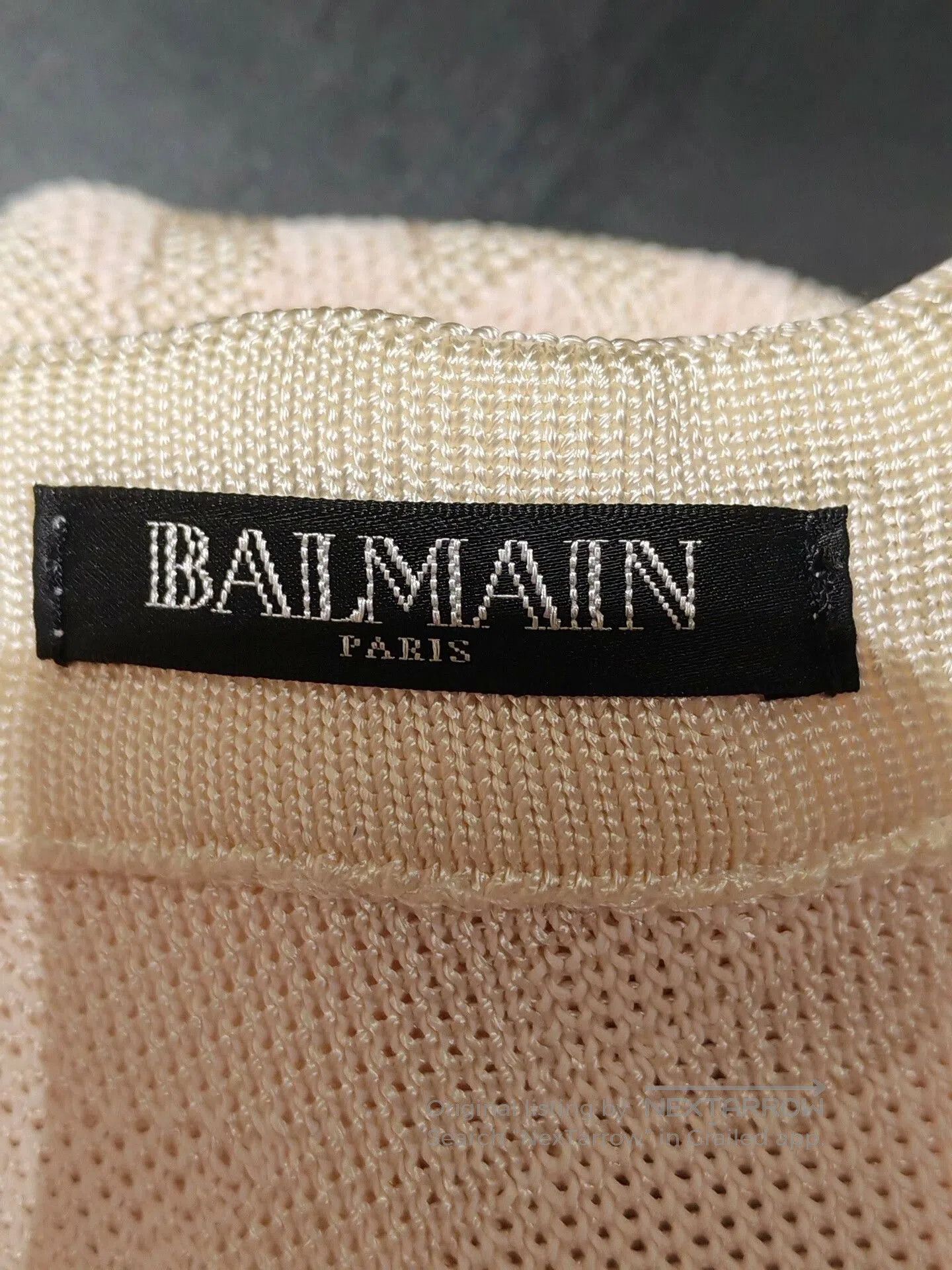 Balmain Balmain Light Pink Mesh Knit Wrap Skirt. Size 35" - 5 Thumbnail