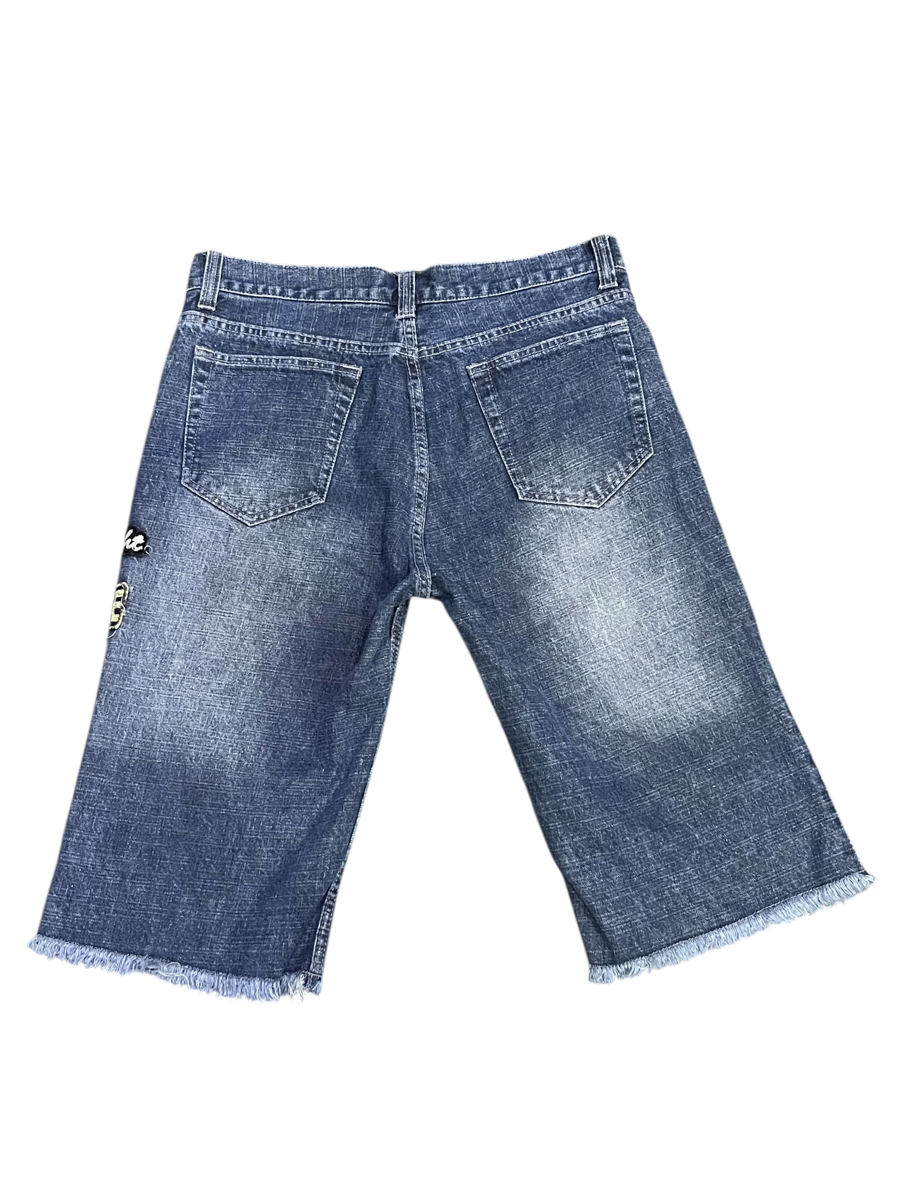 Japanese Brand 💀Vintage NYLAUS Released Hem Punk Patches Shorts Size US 31 - 5 Thumbnail