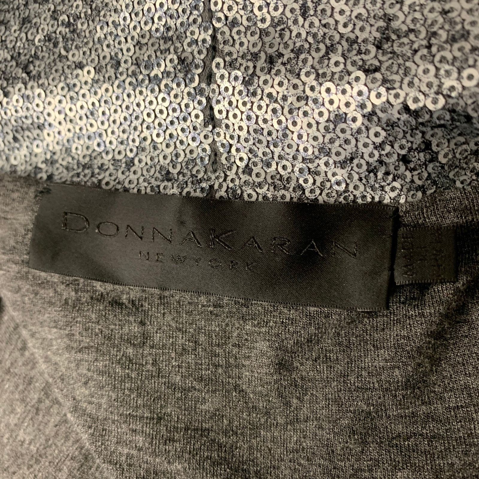 Donna Karan DONNA KARAN Grey Silver Sequin Polyester Viscose Jacket Size M / US 6-8 / IT 42-44 - 6 Thumbnail
